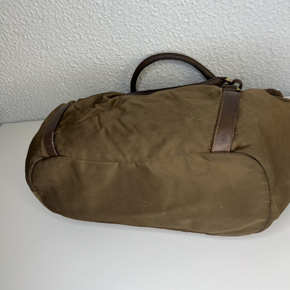 Prada Prada Milano Shoulder Tote Bag Brown Leather Big Logo Size ONE SIZE - 6 Thumbnail