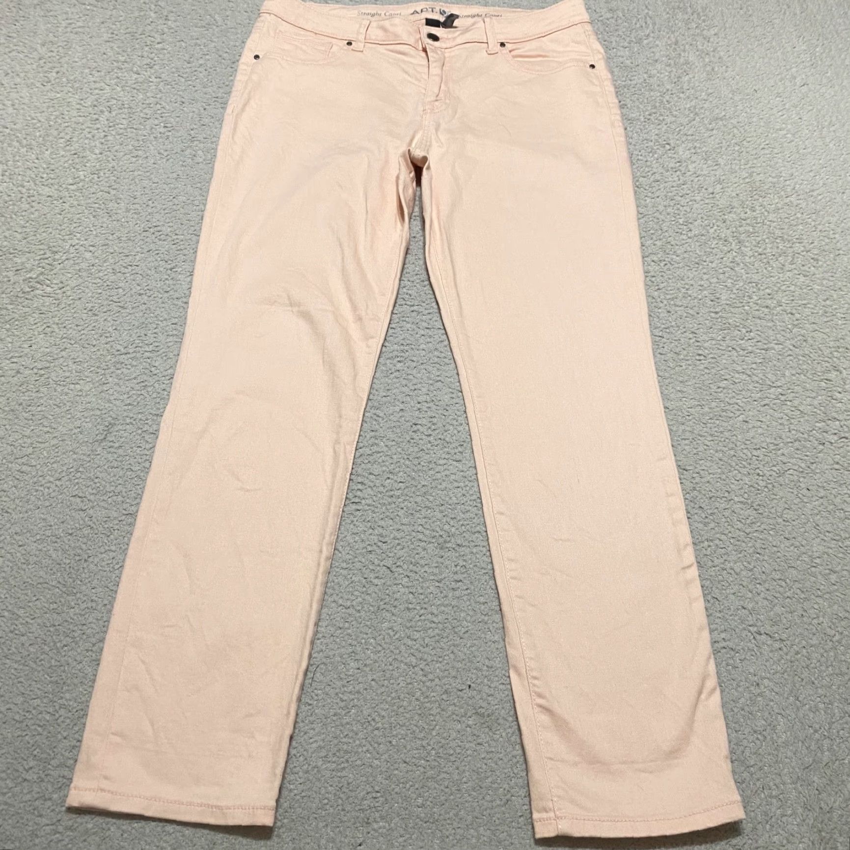 Apt. 9 Apt. 9 Womens Jeans Light Orange Denim Light Wash Straight Capri Mid Rise Size 34" / US 12 / IT 48 - 2 Thumbnail