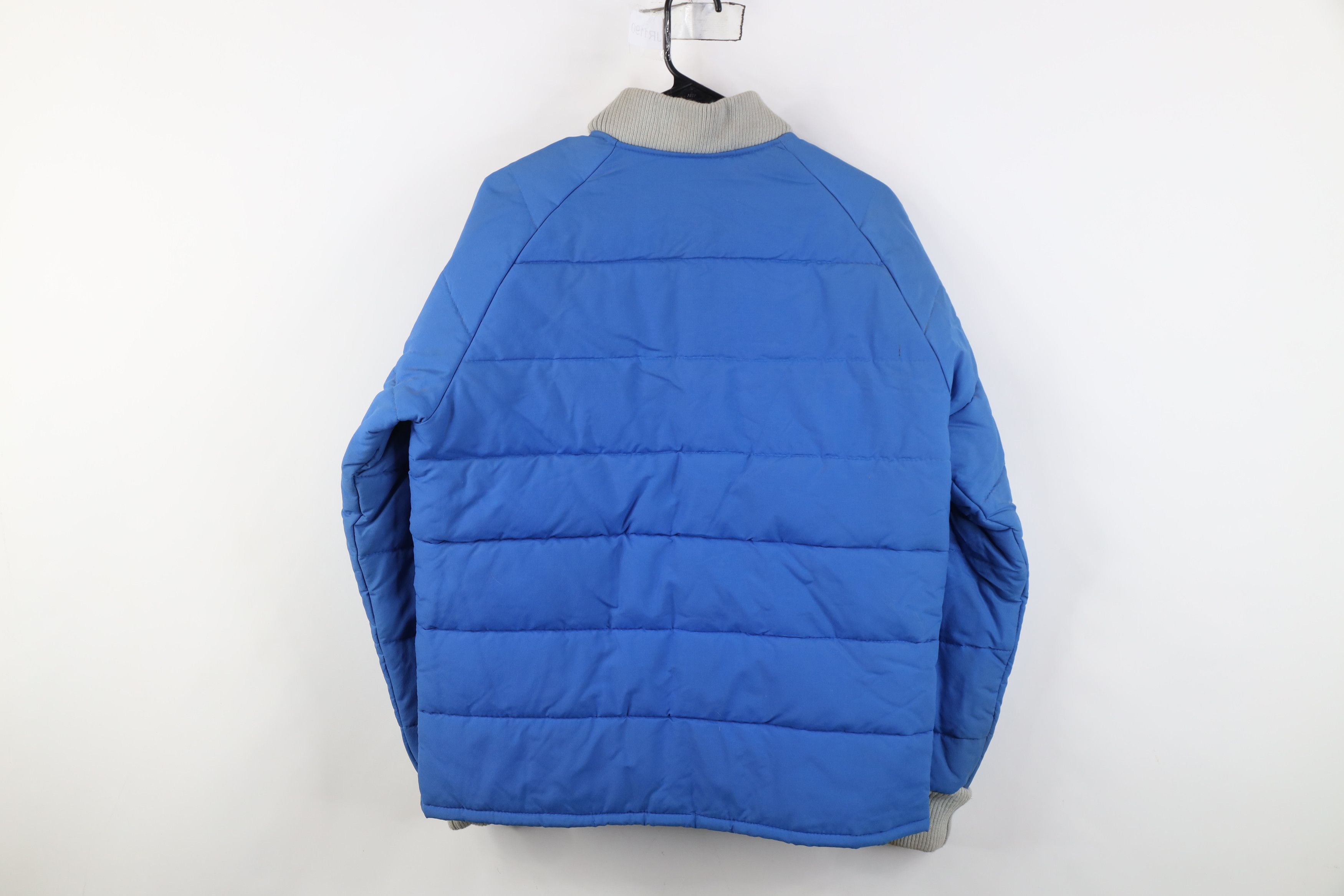 Vintage Vintage 70s Streetwear Full Zip Puffer Jacket Royal Blue Size US XXL / EU 58 / 5 - 12 Thumbnail