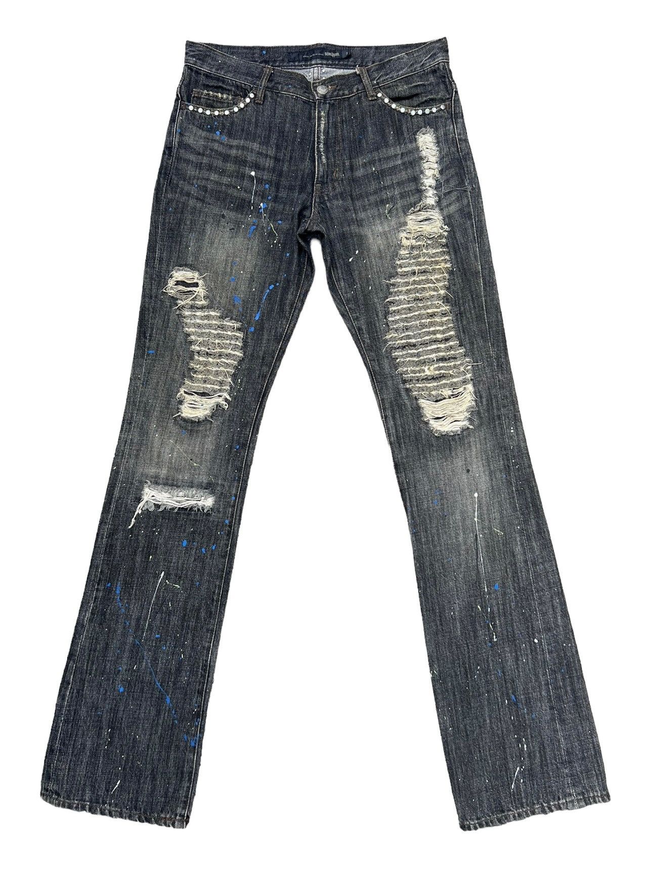 Schlussel Vintage Schlussel Schlussel Japan Rips Distress Flare Jeans Size US 31 - 1 Thumbnail