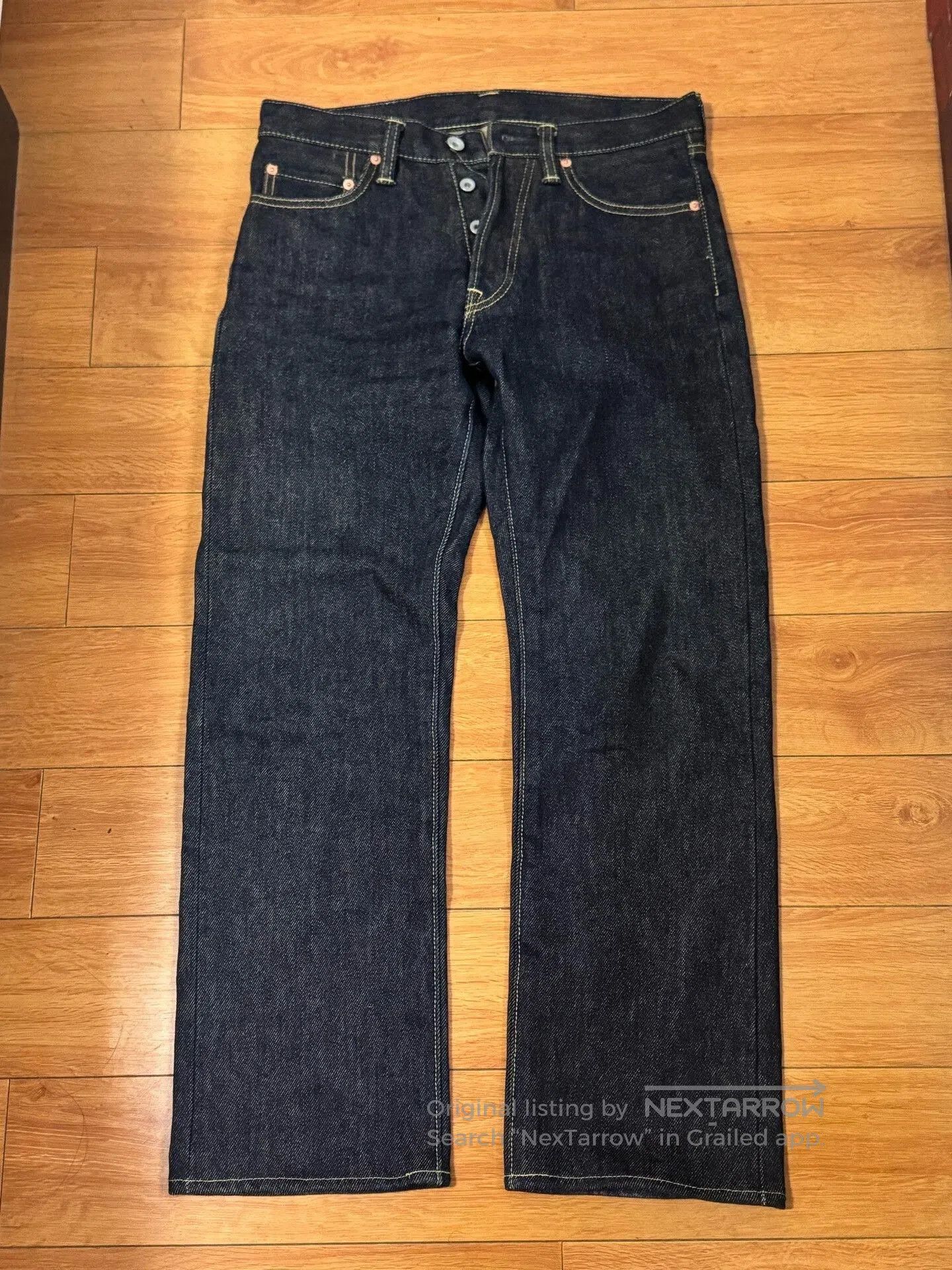 Momotaro Jeans Iron Heart 21oz Raw Denim Jeans. Size US 31 - 1 Thumbnail