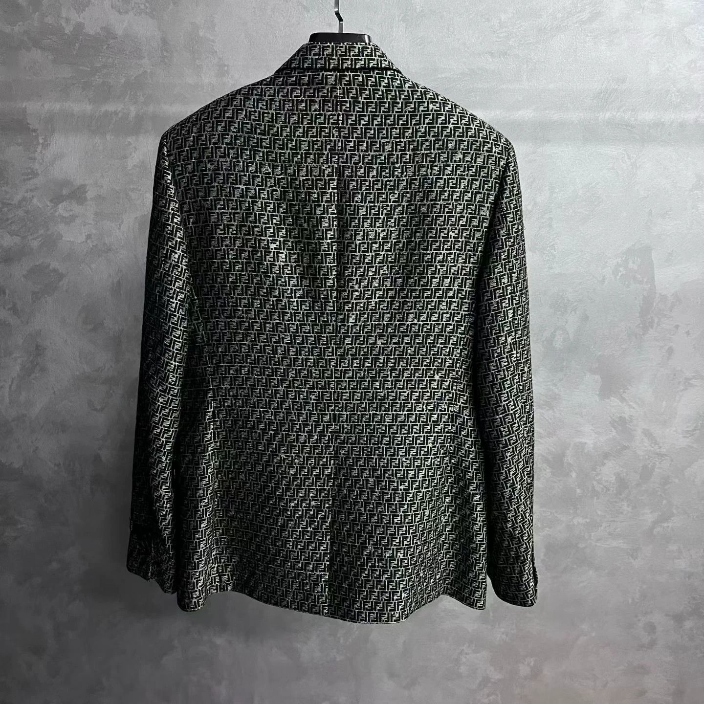 Fendi fendi gray floral long-sleeve blazer jacket Size US M / EU 48-50 / 2 - 5 Thumbnail