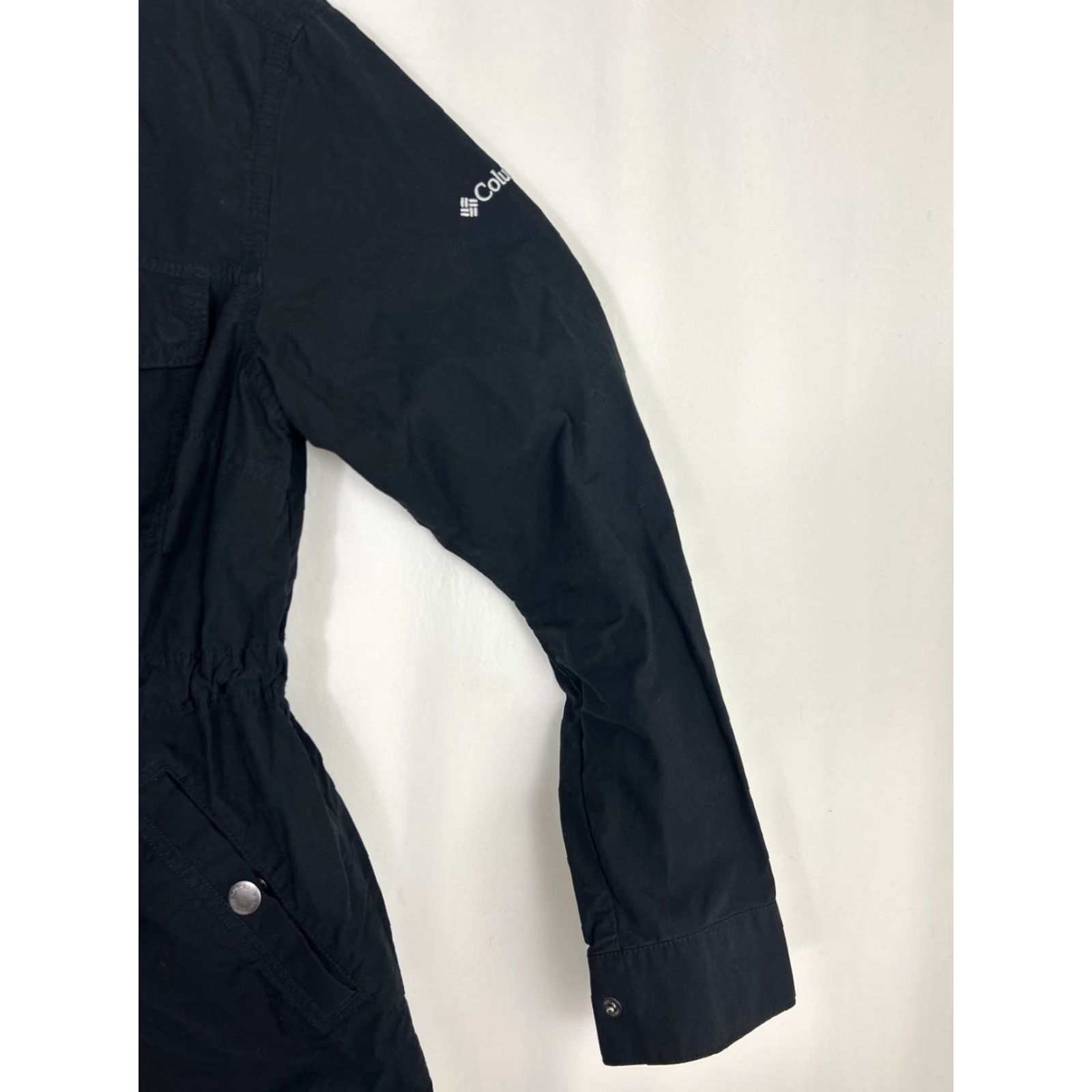 Vintage Columbia Jacket Womens Small Black Full Zip Multi-Pocket Cotton Blend Softshell All Seasons Size S / US 4 / IT 40 - 4 Thumbnail