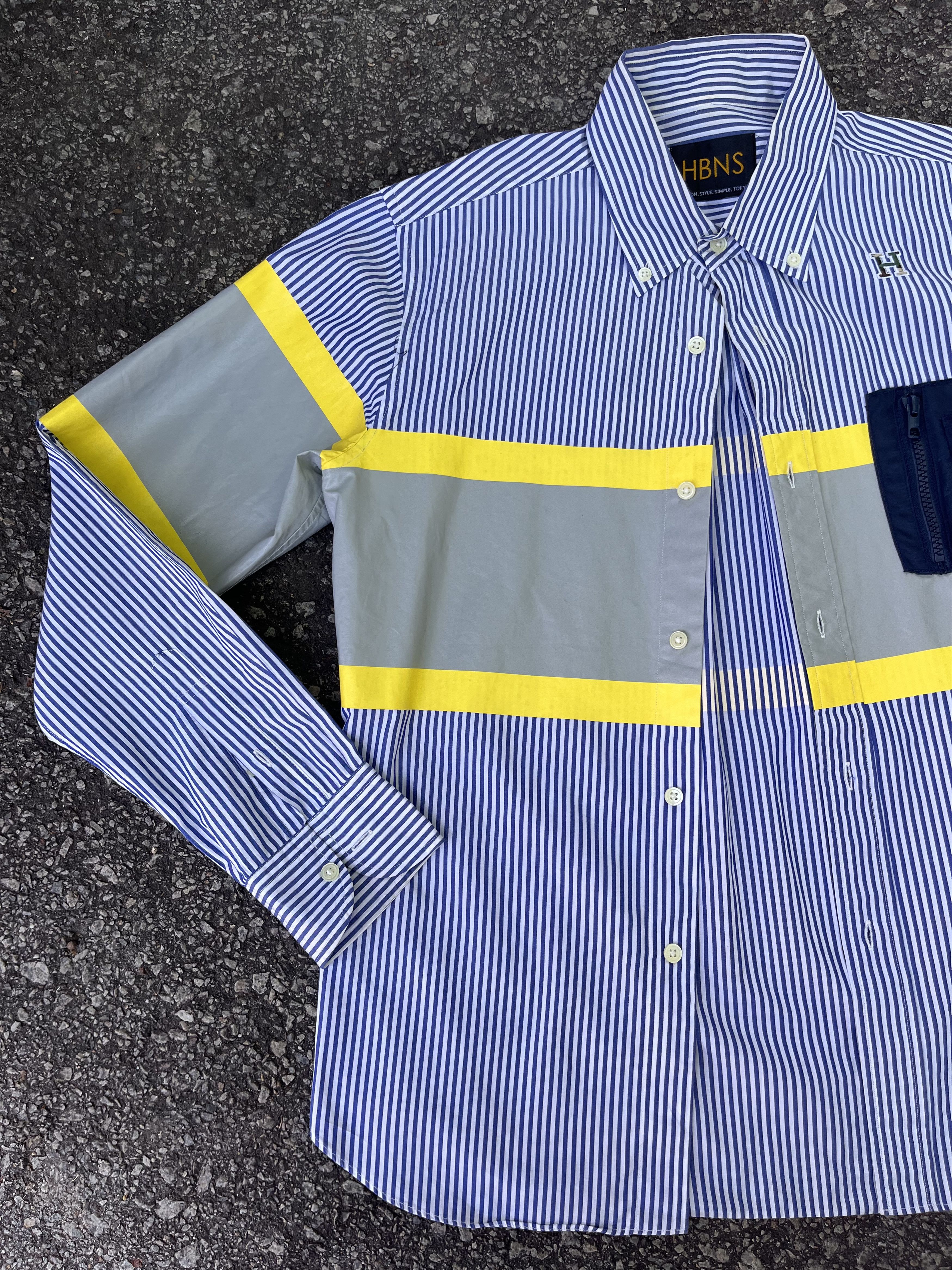 Japanese Brand Habanos striped recontructed button up Size US S / EU 44-46 / 1 - 7 Thumbnail
