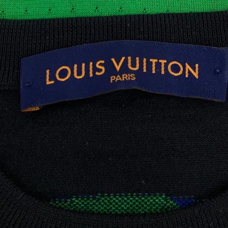 Louis Vuitton Louis Vuitton Black Barcode Earth Print Wool Crew Neck Sho Size US XS / EU 42 / 0 - 6 Thumbnail