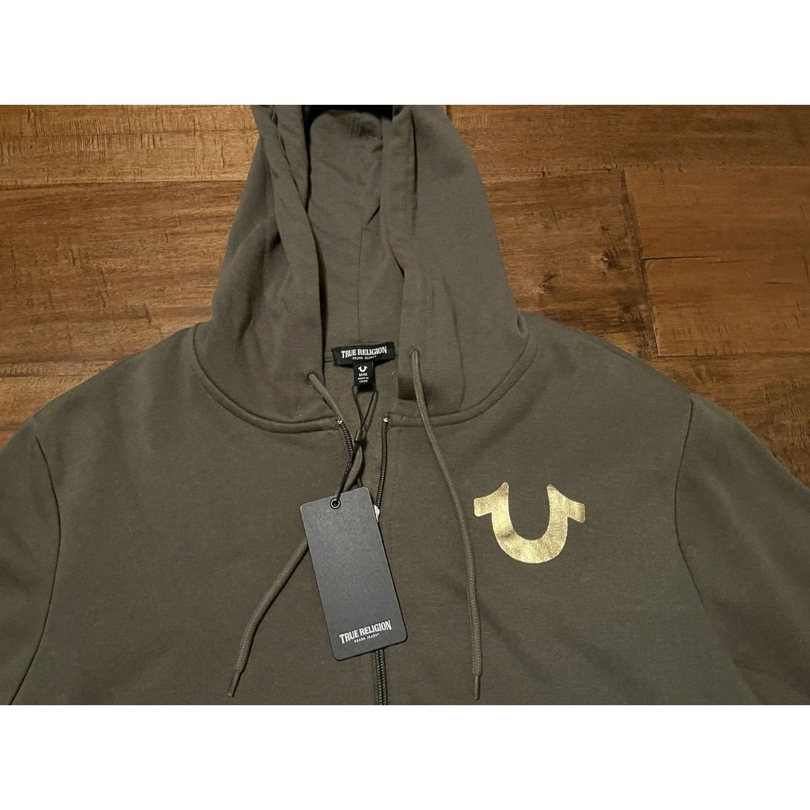 True Religion True Religion City Buddha Zip Hoodie Kalamata Sweatshirt - Mens Medium - Green Size US M / EU 48-50 / 2 - 2 Thumbnail