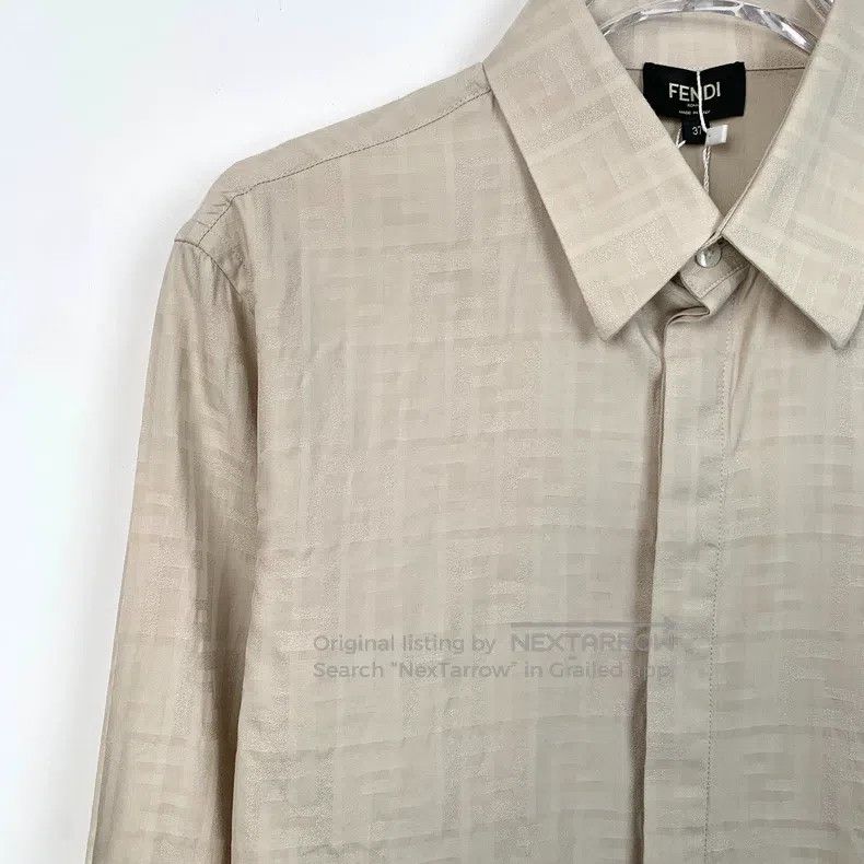 Fendi Fendi size 37 Khaki dark pattern monogram cotton shirt Size US S / EU 44-46 / 1 - 3 Thumbnail