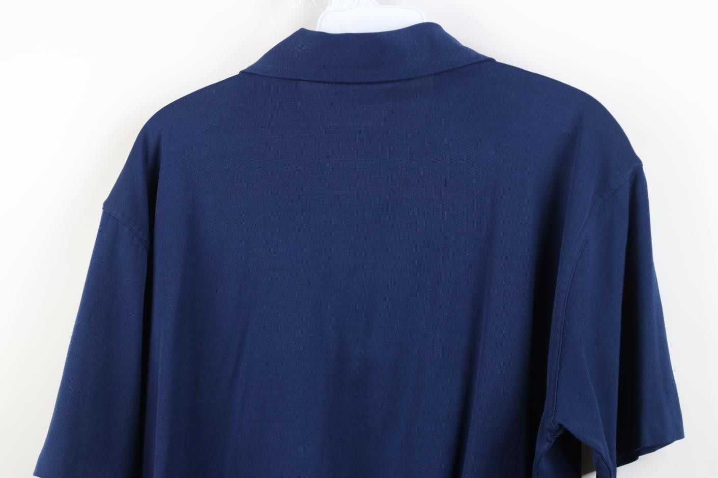 Vintage Vintage 70s Streetwear Collared Golf Polo Shirt Navy Blue Size US XL / EU 56 / 4 - 10 Thumbnail