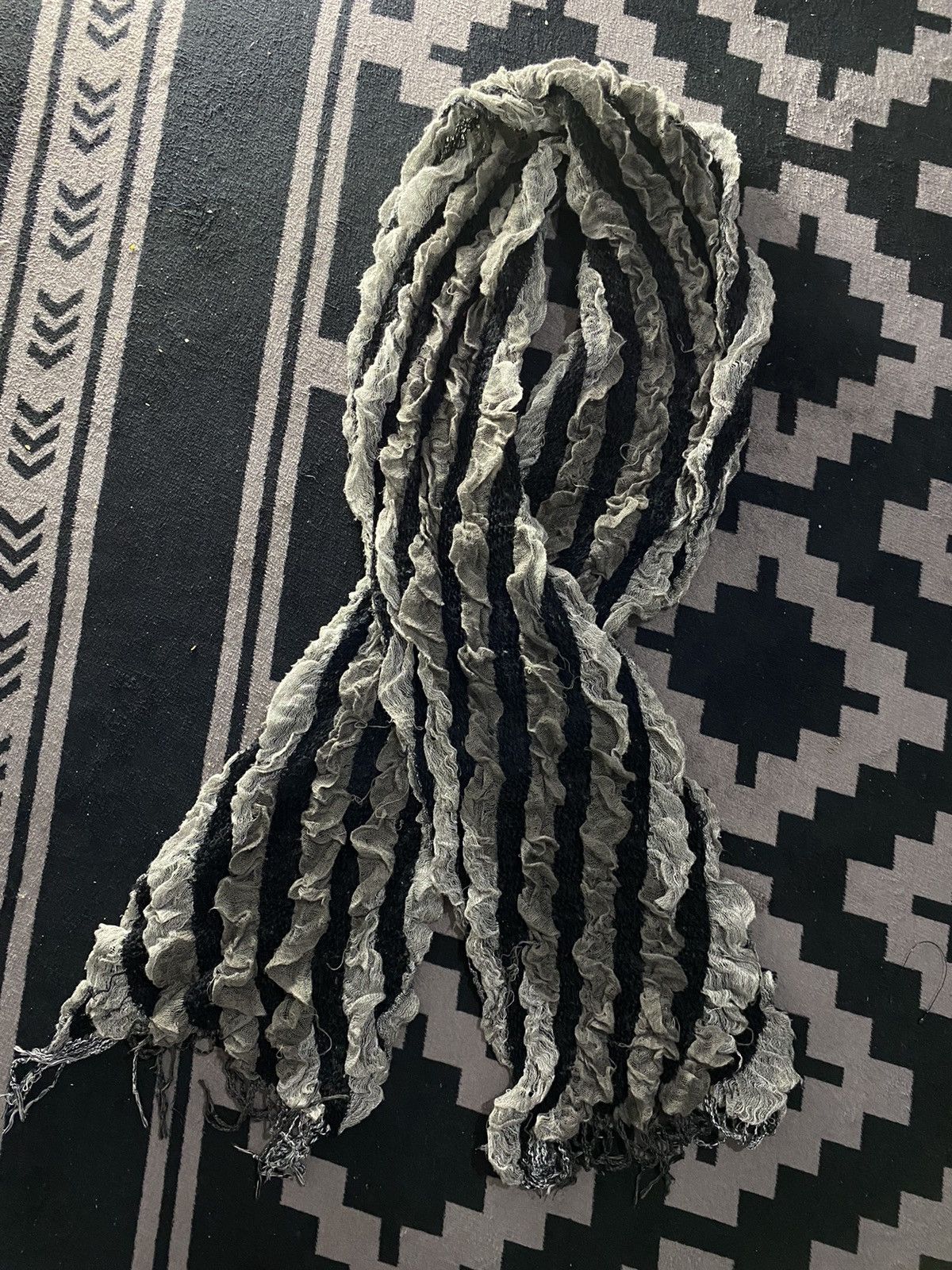If Six Was Nine × Japanese Brand × Le Grande Bleu (L.G.B.) Japanese unknwn distressed scarves Size ONE SIZE - 2 Thumbnail