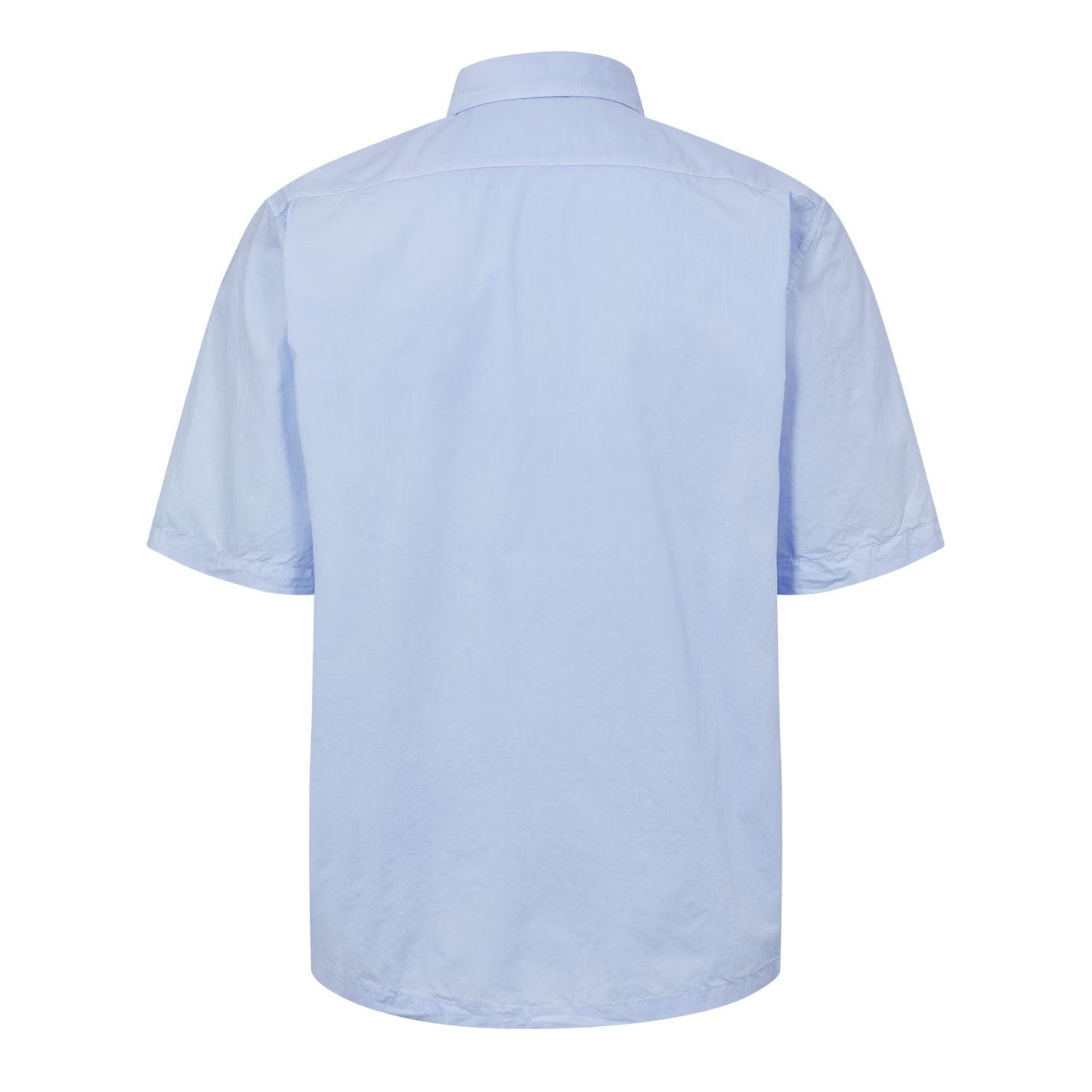 C.P. Company o1g2r1mq0426 Short Sleeve Embroidered Logo Shirt in Blue Size US L / EU 52-54 / 3 - 2 Thumbnail