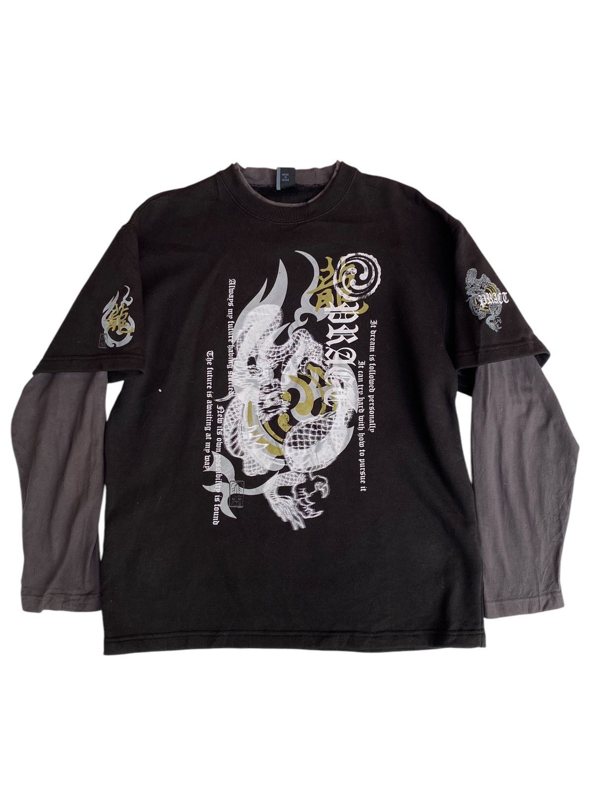 Japanese Brand × Vintage Vtg Japanese Brand Double Layer Swetshirt Size US M / EU 48-50 / 2 - 1 Thumbnail