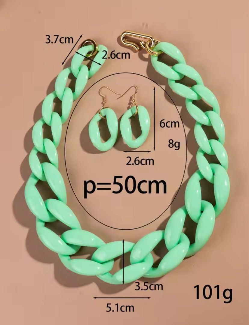 Other Chunky Chain Necklace Earrings Size ONE SIZE - 2 Thumbnail