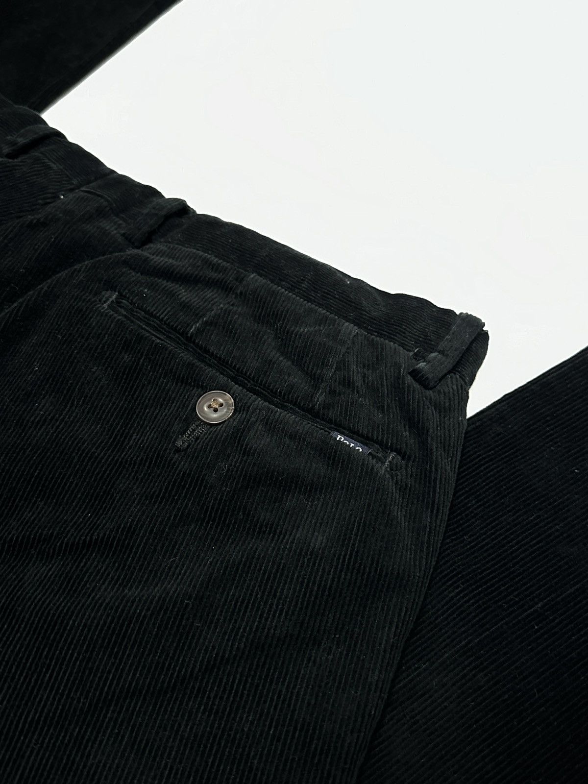 Polo Ralph Lauren Ralph Lauren Stretch Slim Fit Corduroy Trousers Black Pants Size US 32 / EU 48 - 10 Thumbnail