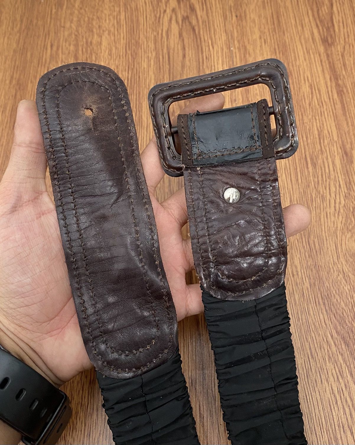 If Six Was Nine × Japanese Brand × Le Grande Bleu (L.G.B.) Stretch leather belt Size ONE SIZE - 6 Thumbnail