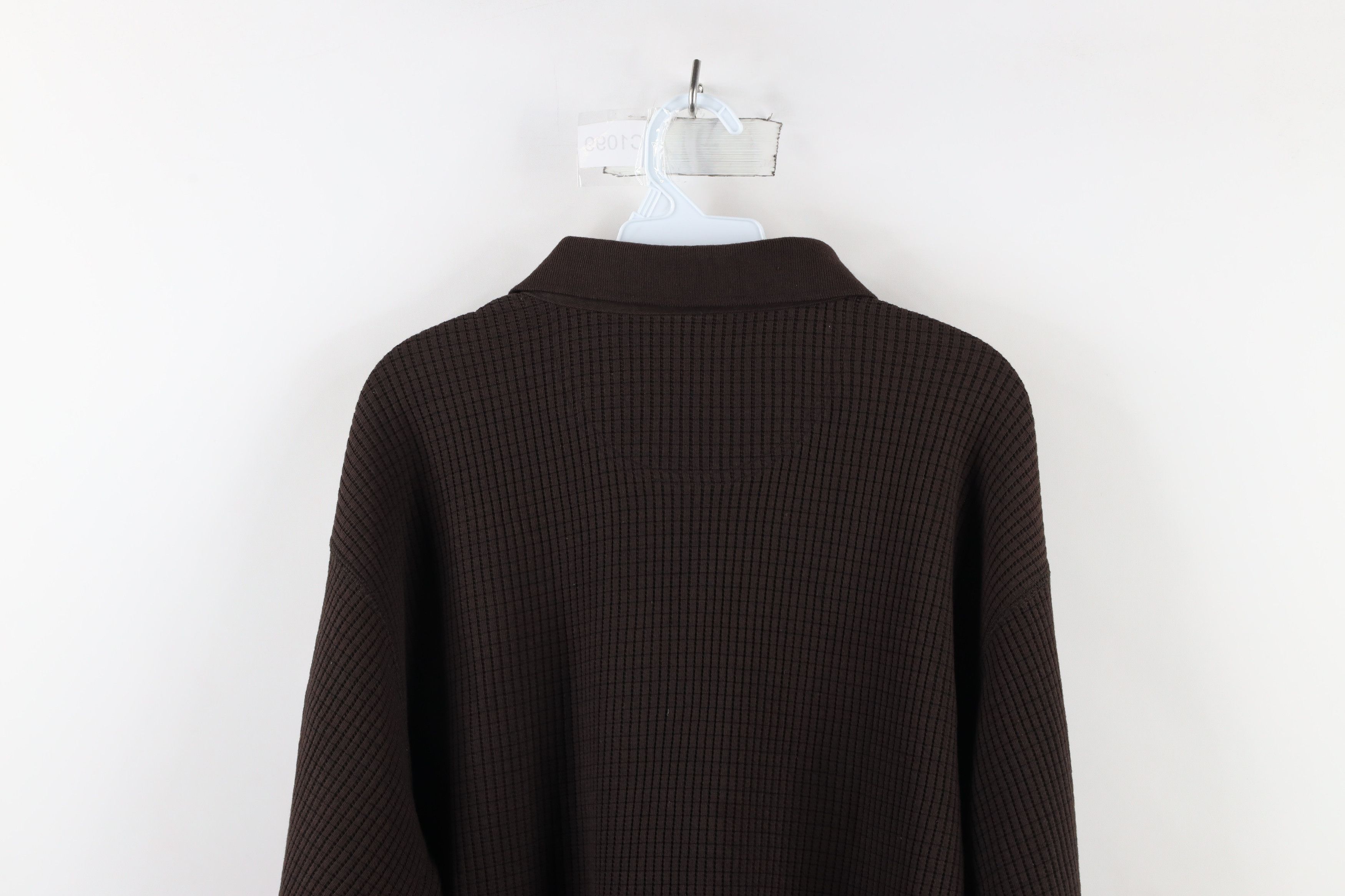 Vintage Vintage 90s Streetwear Knit Long Sleeve Rugby Polo Brown Size US L / EU 52-54 / 3 - 8 Thumbnail