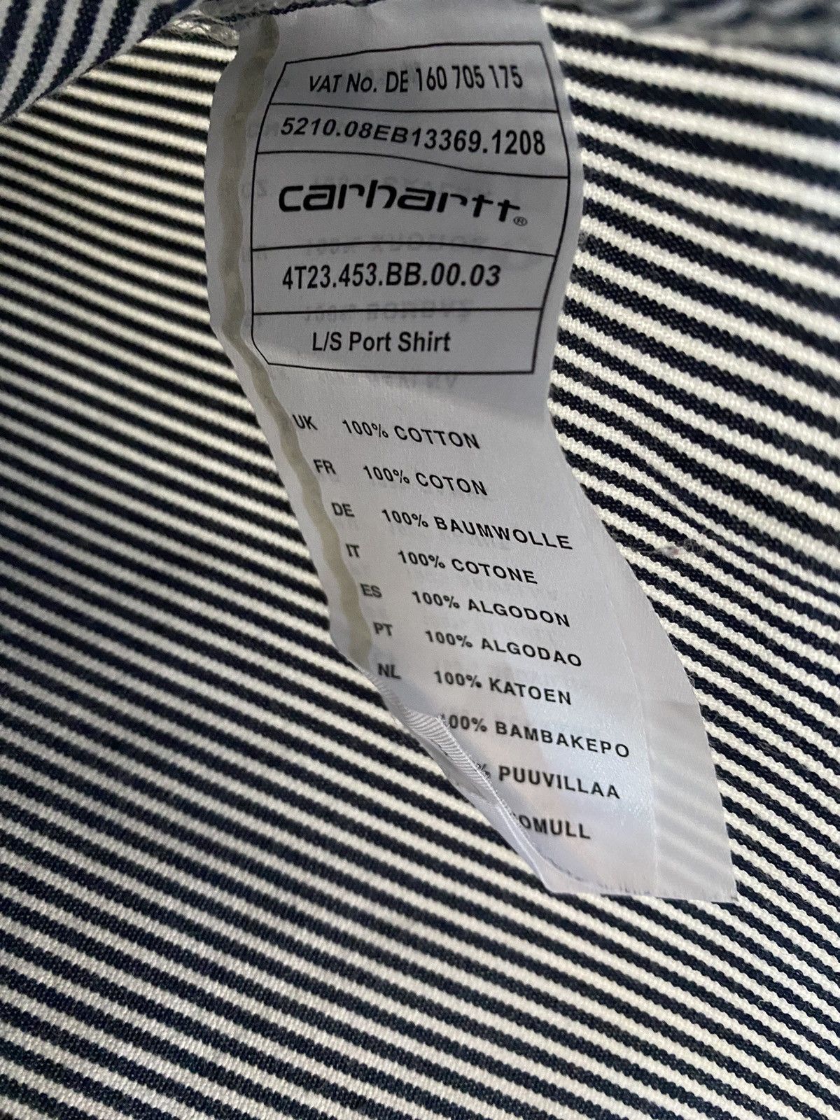 Carhartt Wip Carhartt Wip Port Striped Shirt, size XL, used Size US XL / EU 56 / 4 - 7 Thumbnail