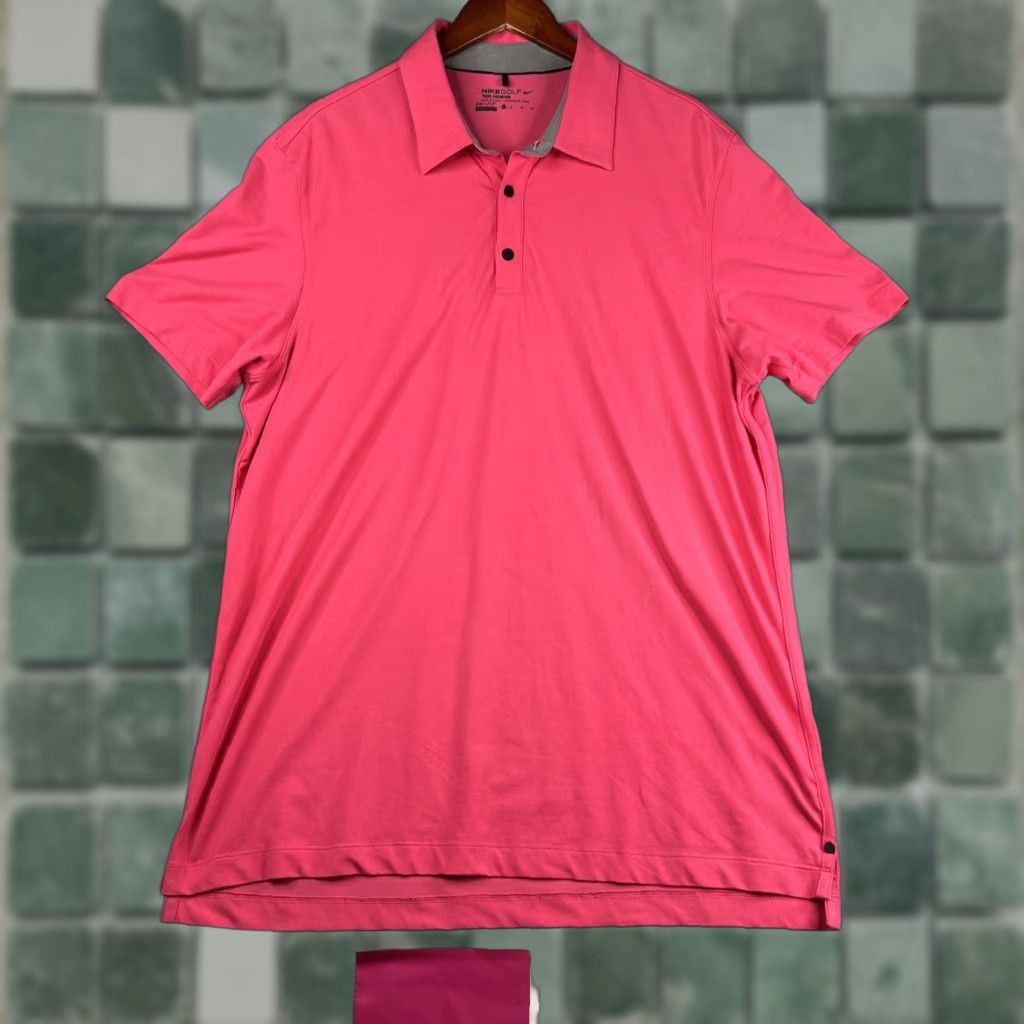 Nike Nike Golf Tour Premium Polo Shirt XL Mens Pink Dri-Fit Lightweight Logo Polo Size US XL / EU 56 / 4 - 1 Thumbnail