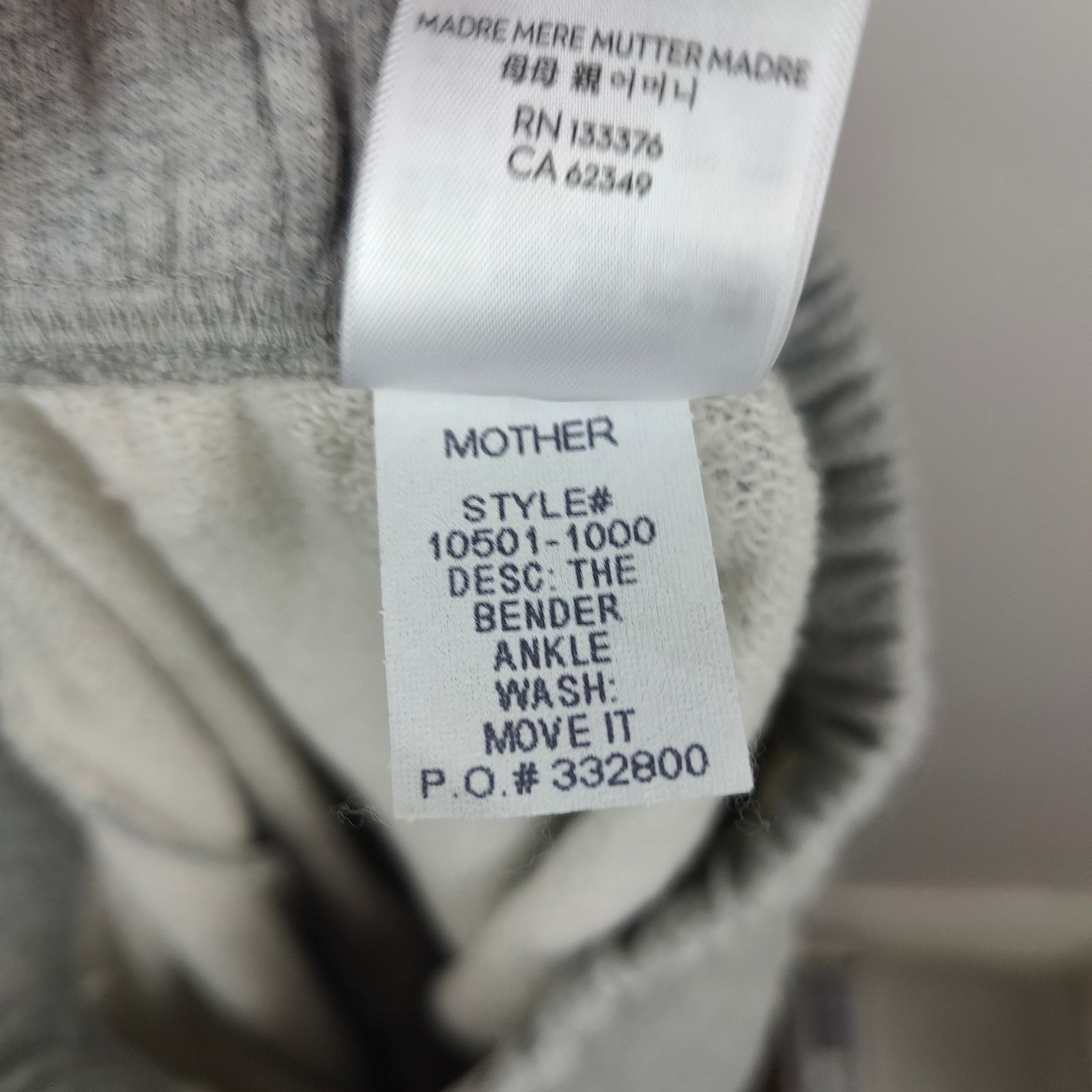 MOTHER Mother The Bender Sweatpants Womens XS Move It Gray Heather Size 26" / US 2 / IT 38 - 9 Thumbnail