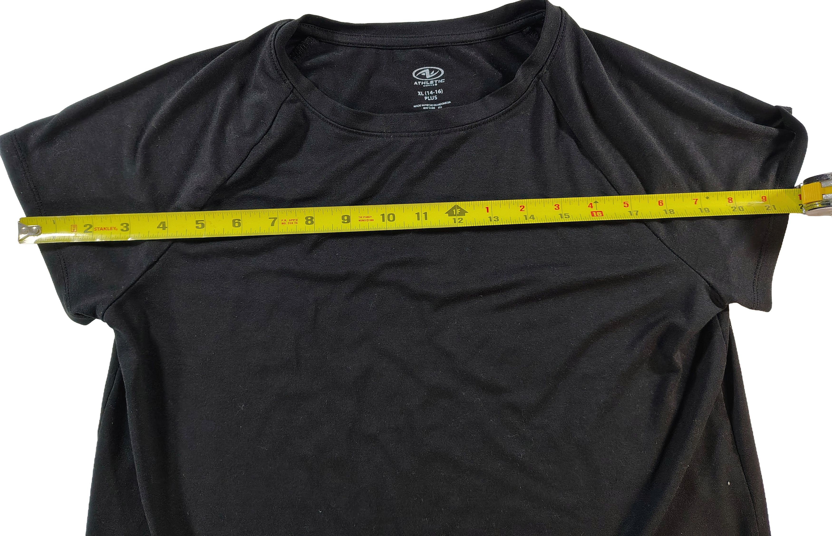 Athletic Works Women's Black XL Plus Short Sleeve Athletic Works Shirt Size XL / US 12-14 / IT 48-50 - 6 Thumbnail