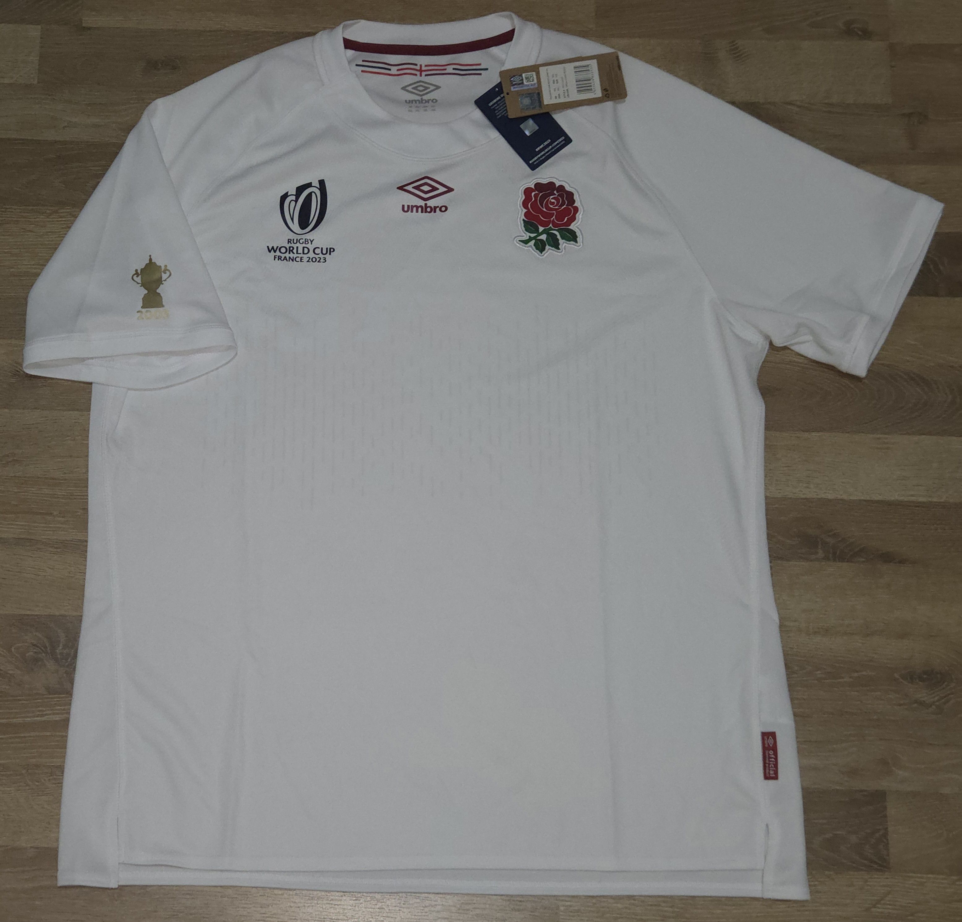 Umbro New Umbro 23/24 England Rugby World Cup RWC Home Jersey Size US XXL / EU 58 / 5 - 1 Thumbnail