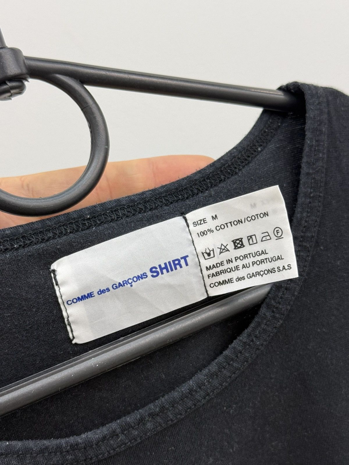 Comme des Garcons SHIRT Comme des Garcons SHIRT Black Cotton Tee T-shirt Size US M / EU 48-50 / 2 - 4 Thumbnail