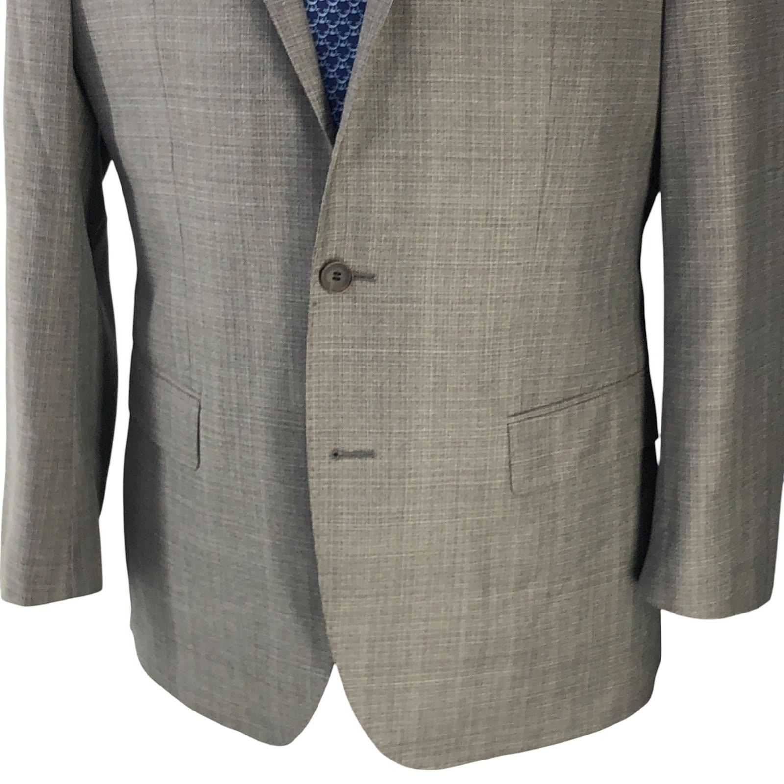 Hugo Boss Hugo Boss Sz 40R Sport Coat Hutch3 Guabello Super 120s Gray Size 40R - 3 Thumbnail