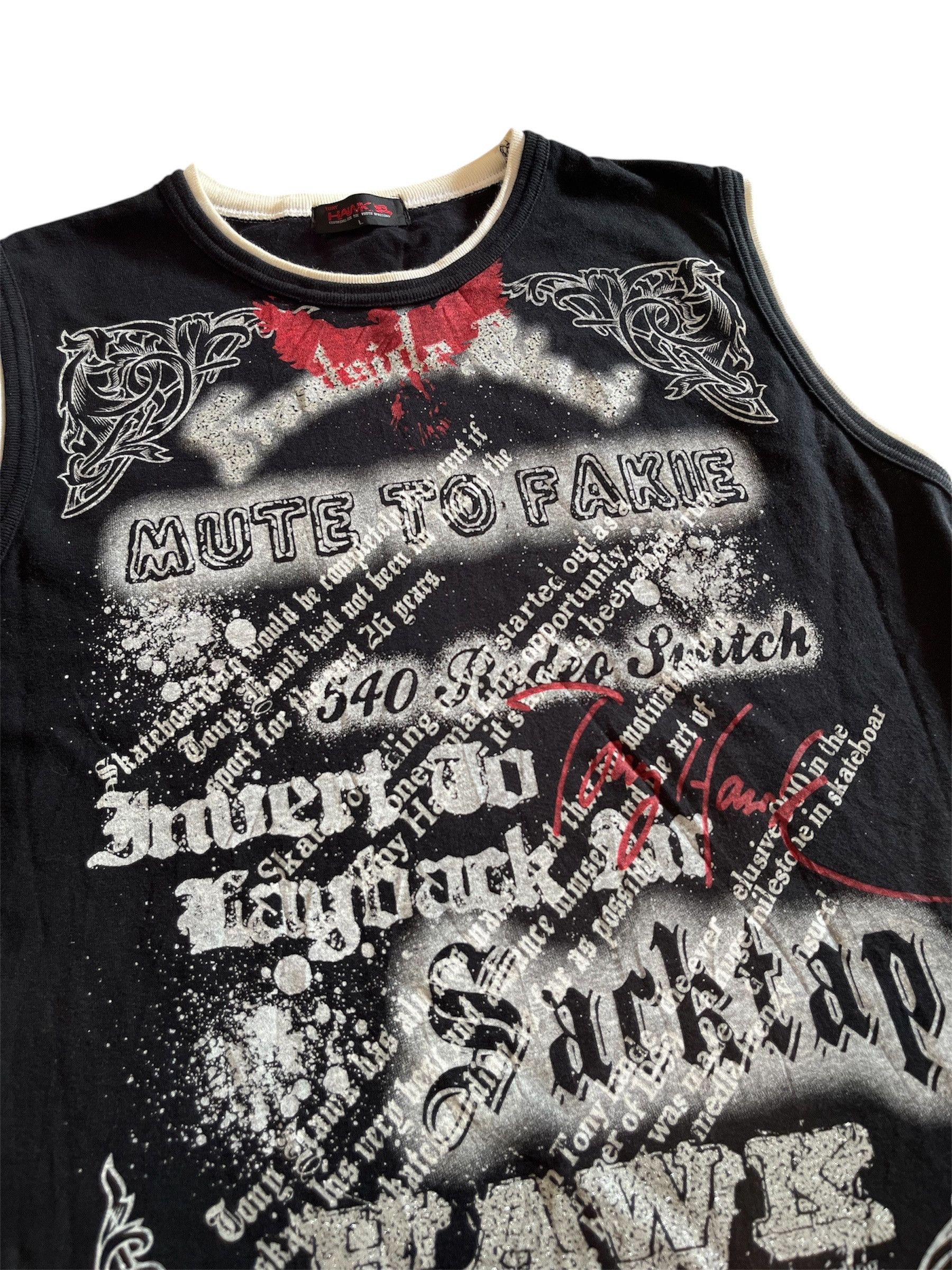 Japanese Brand Japanese Brand Hawk Poem Sleeveless T-Shirt Size US M / EU 48-50 / 2 - 3 Thumbnail