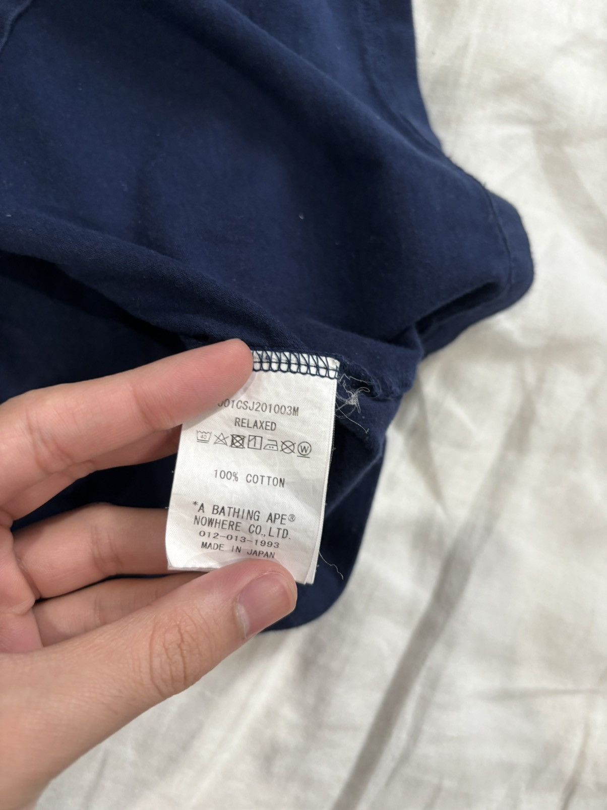 Bape Bape Blue ABC CAMO POCKET TEE Size US L / EU 52-54 / 3 - 5 Thumbnail