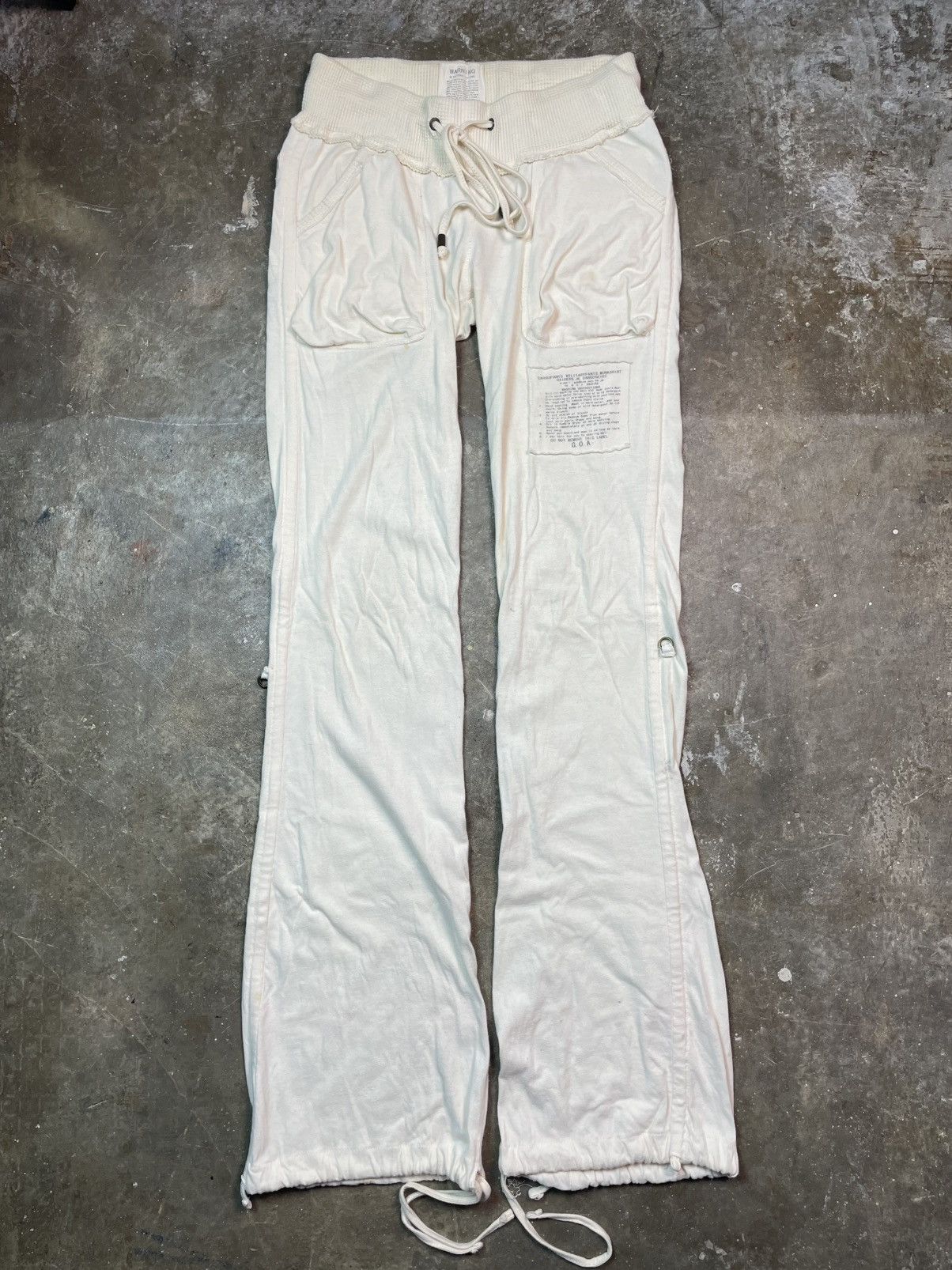 GOA G.O.A Flare Distressed Archive Military SweatPants Size 26" / US 2 / IT 38 - 1 Thumbnail