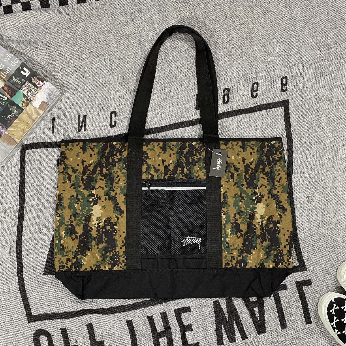 image of Stussy Reflective Digi Camo Tote, Men's