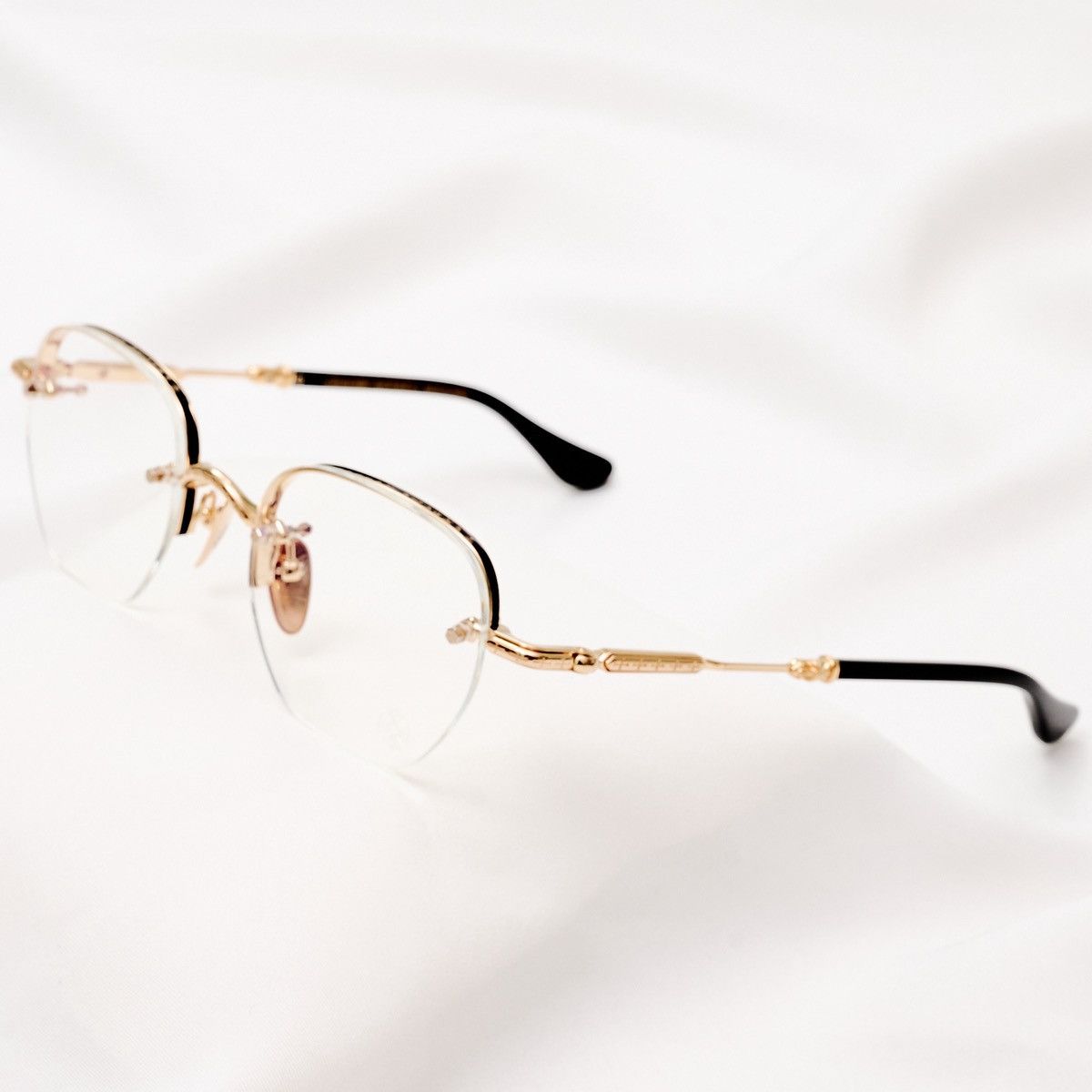 Chrome Hearts CHROME HEARTS FROSTED GOLD PLATED - BLACK GLASSES Size ONE SIZE - 2 Thumbnail