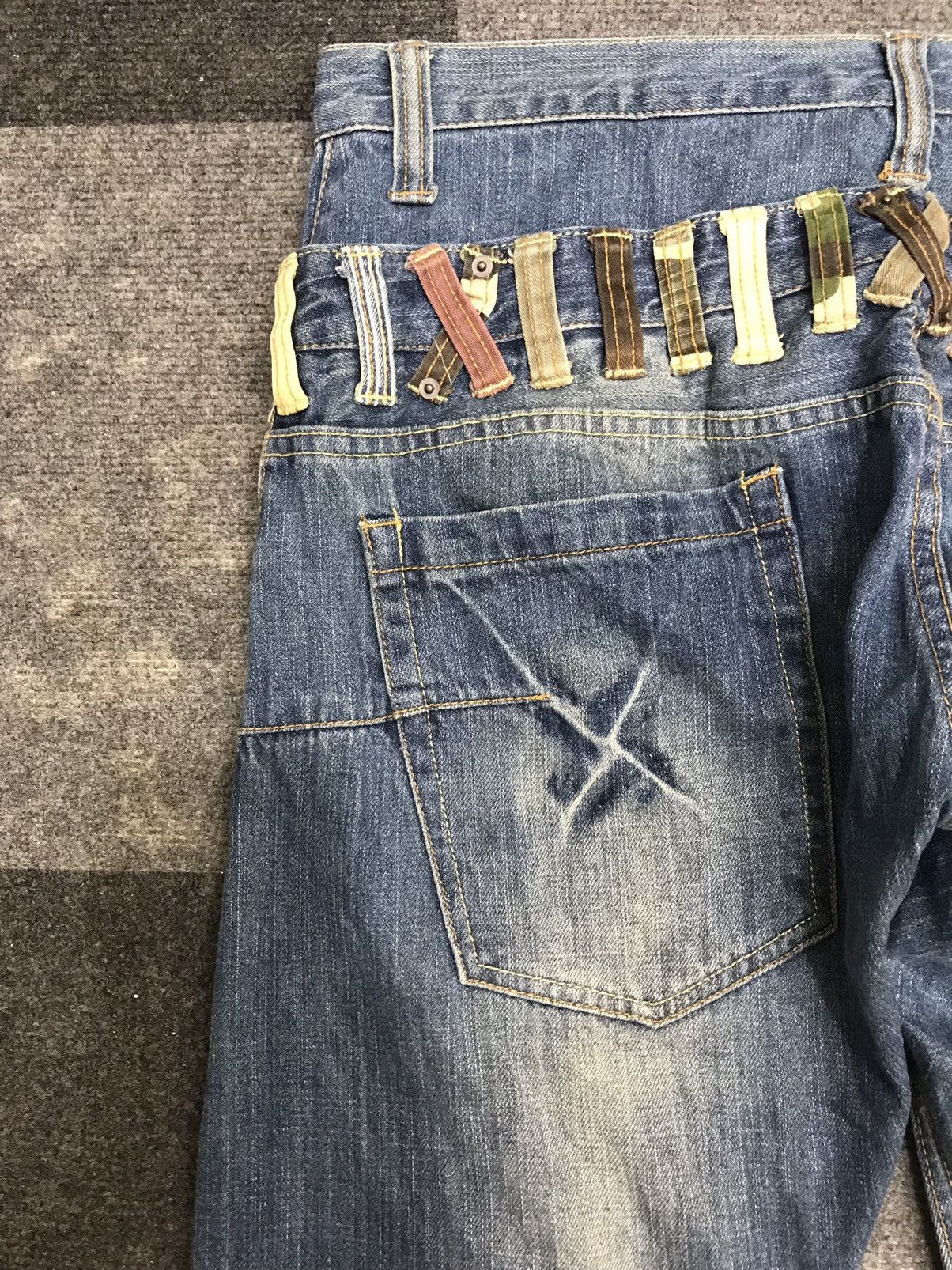 Japanese Brand 💥ARCHIVAL💥Dominate Double Waist Stone Wash Denim F450 Size US 34 / EU 50 - 14 Thumbnail