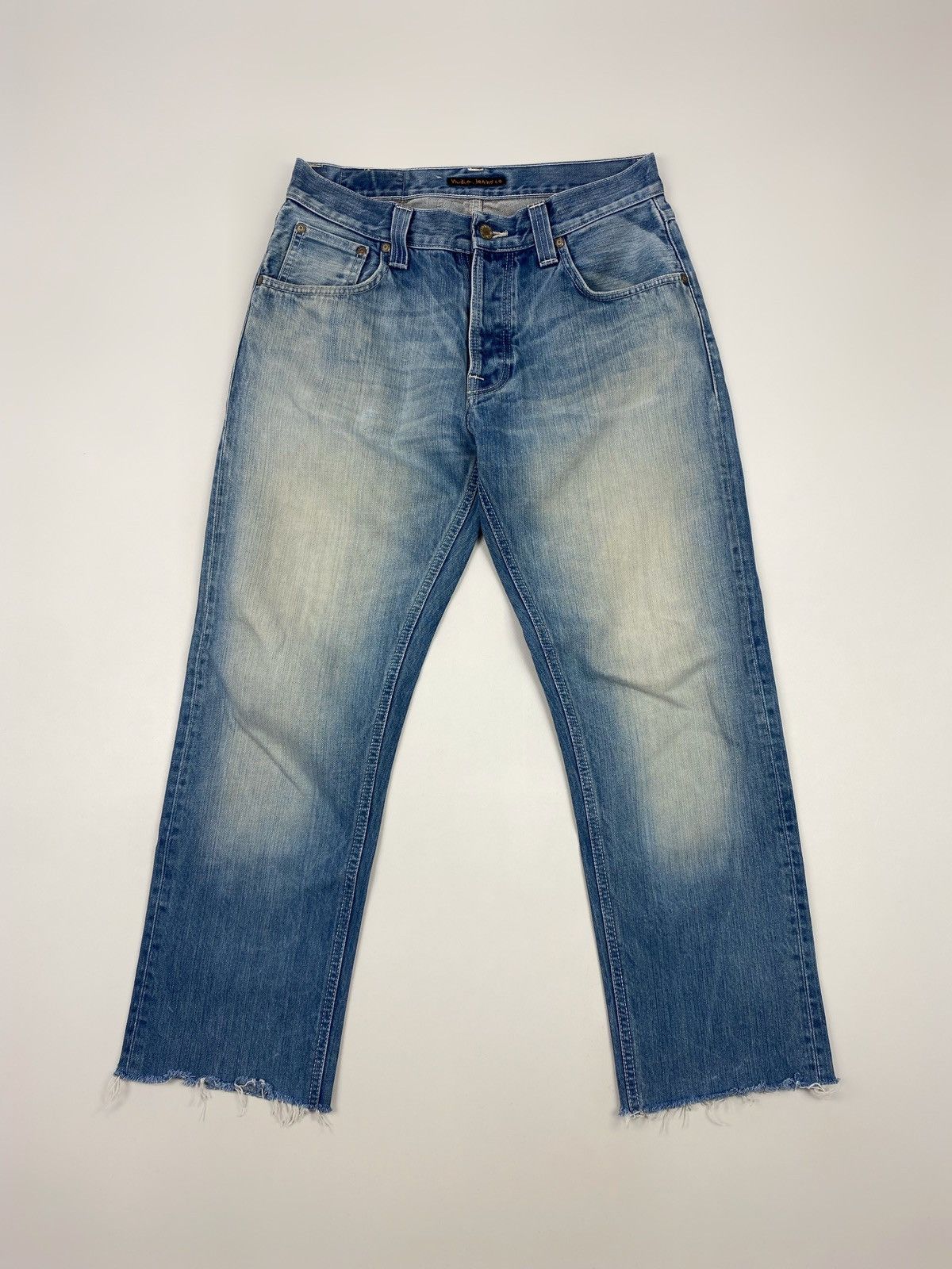 Nudie Jeans Nudie Jeans Big Bengt Used Seagreen Cropped Denim Pants Size US 30 / EU 46 - 2 Thumbnail