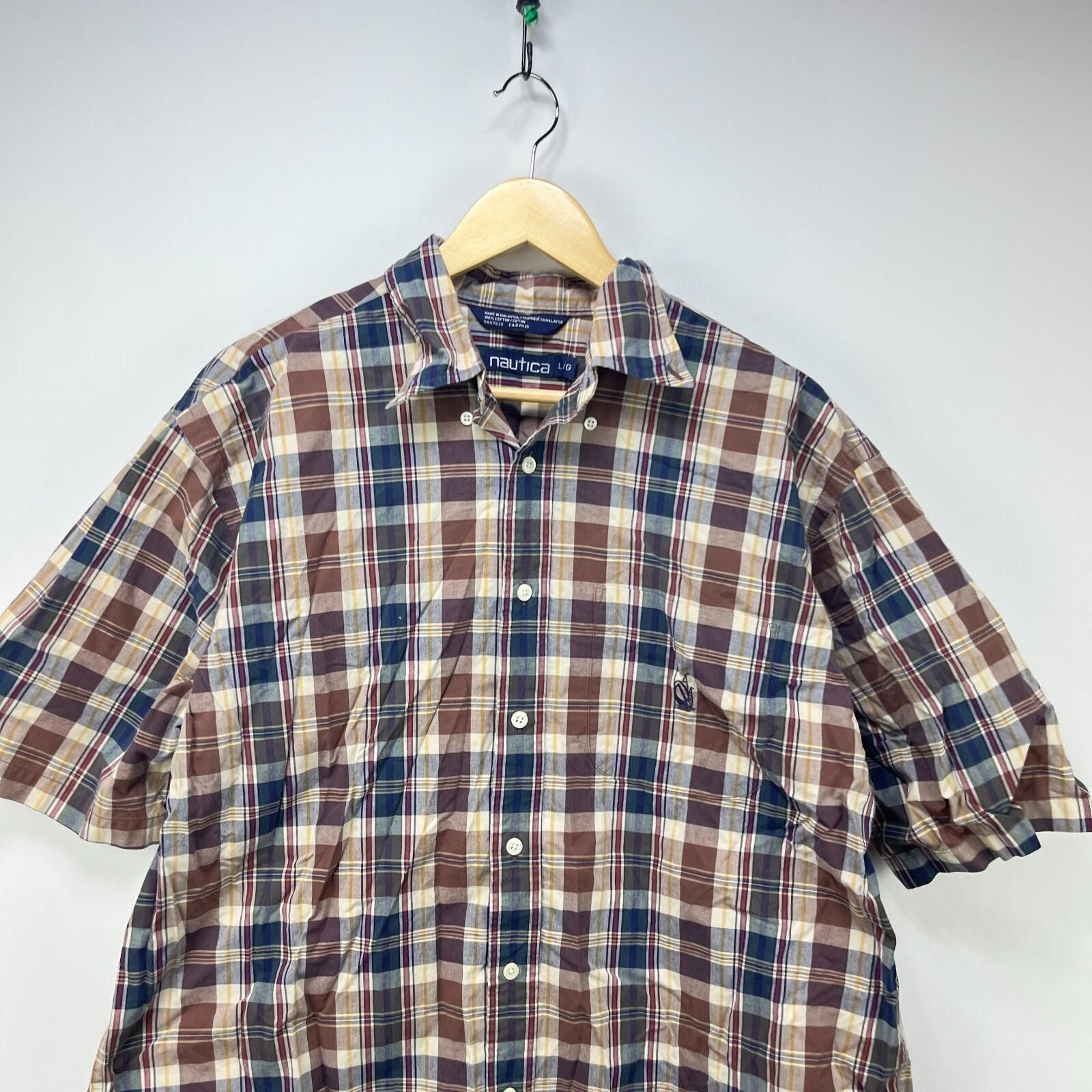 Nautica Vintage 90s Nautica Button Up Shirt Sailboat Large Plaid Size US L / EU 52-54 / 3 - 2 Thumbnail