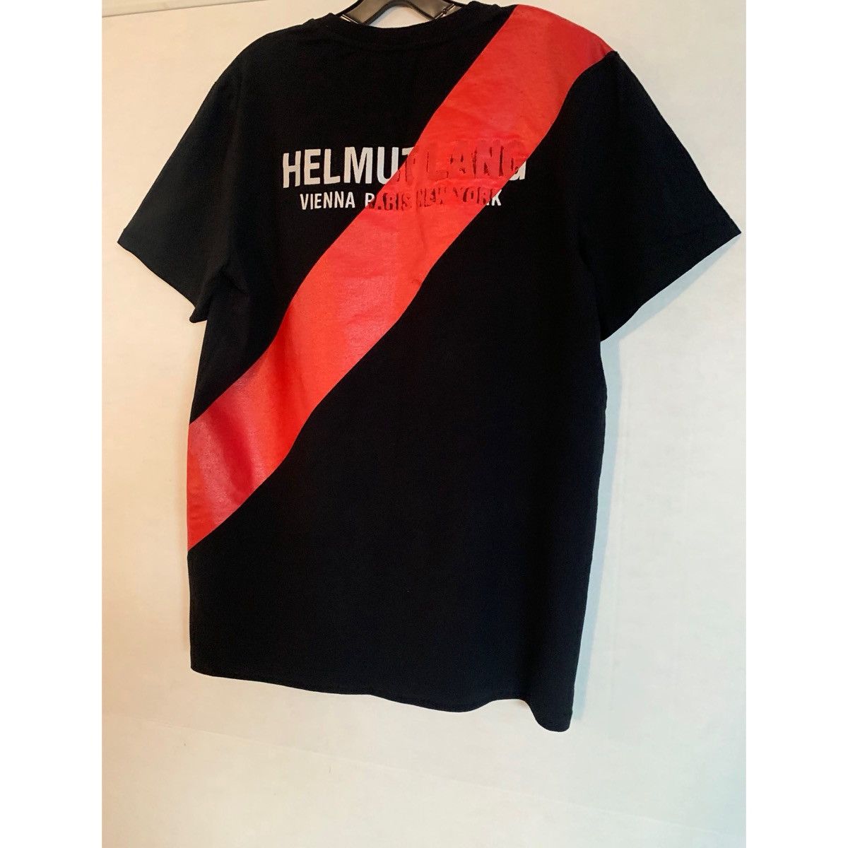 Helmut Lang HELMUT LANG SASH STRIPE LOGO T-SHIRT Size US M / EU 48-50 / 2 - 9 Thumbnail