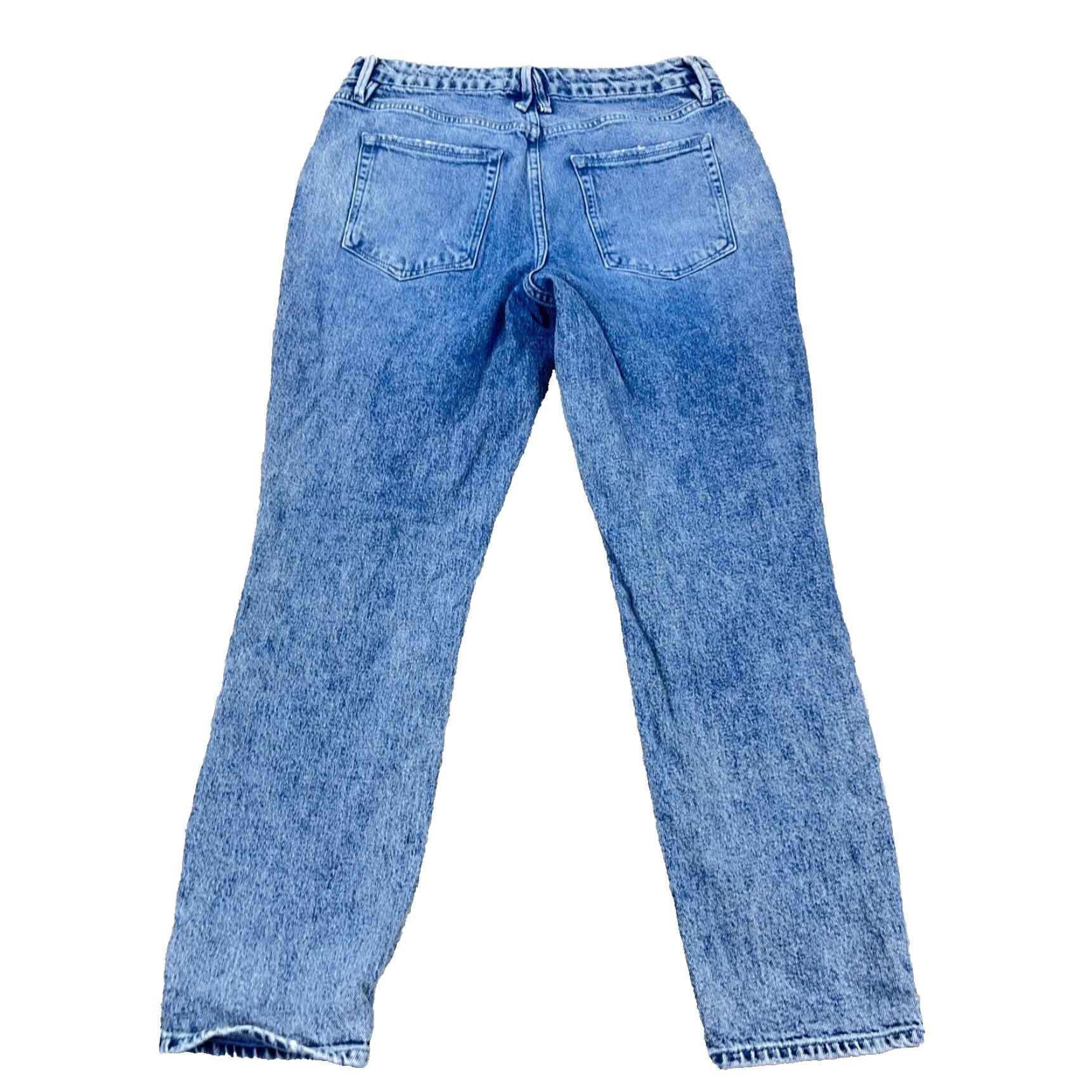 Good American Good American Jeans Women 8 Skinny Fit 29x26 Denim Blue Medium Wash Distressed Pockets Stretch Regular Classic Modern Pants Size 30" / US 8 / IT 44 - 2 Thumbnail