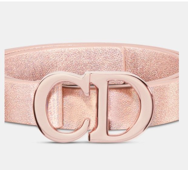 Dior o1w1db11024 Size: OS / Saddle Belt in Metallic Pink Size ONE SIZE - 4 Thumbnail