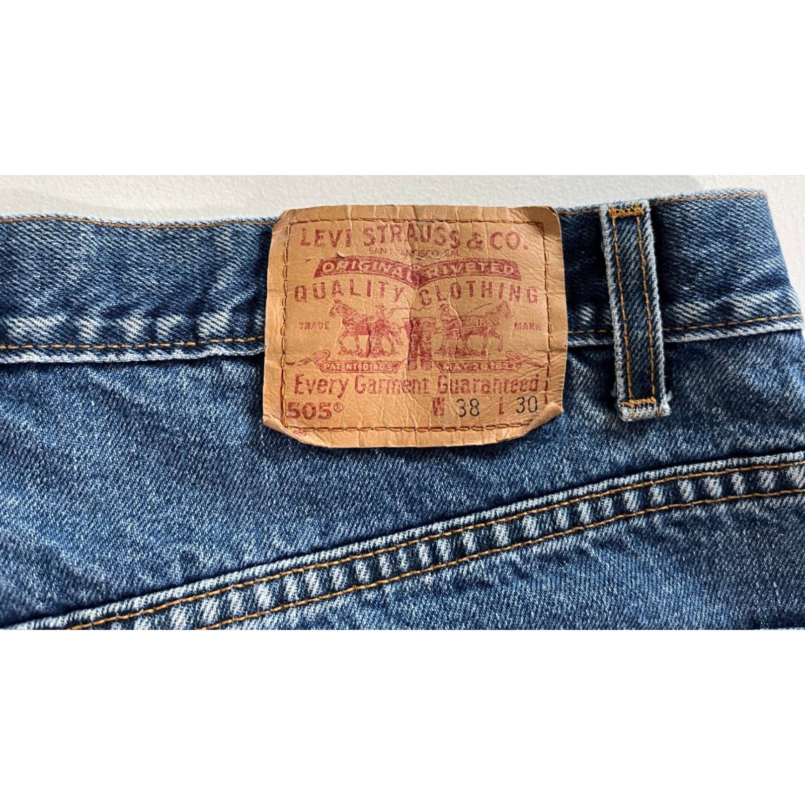 Levi's Levi's 505 Jeans Men Vintage 90s Regular Denim Blue 36x29 USA Made Waist 36 Inseam 29 Belt Loops Straight Size US 36 / EU 52 - 6 Thumbnail