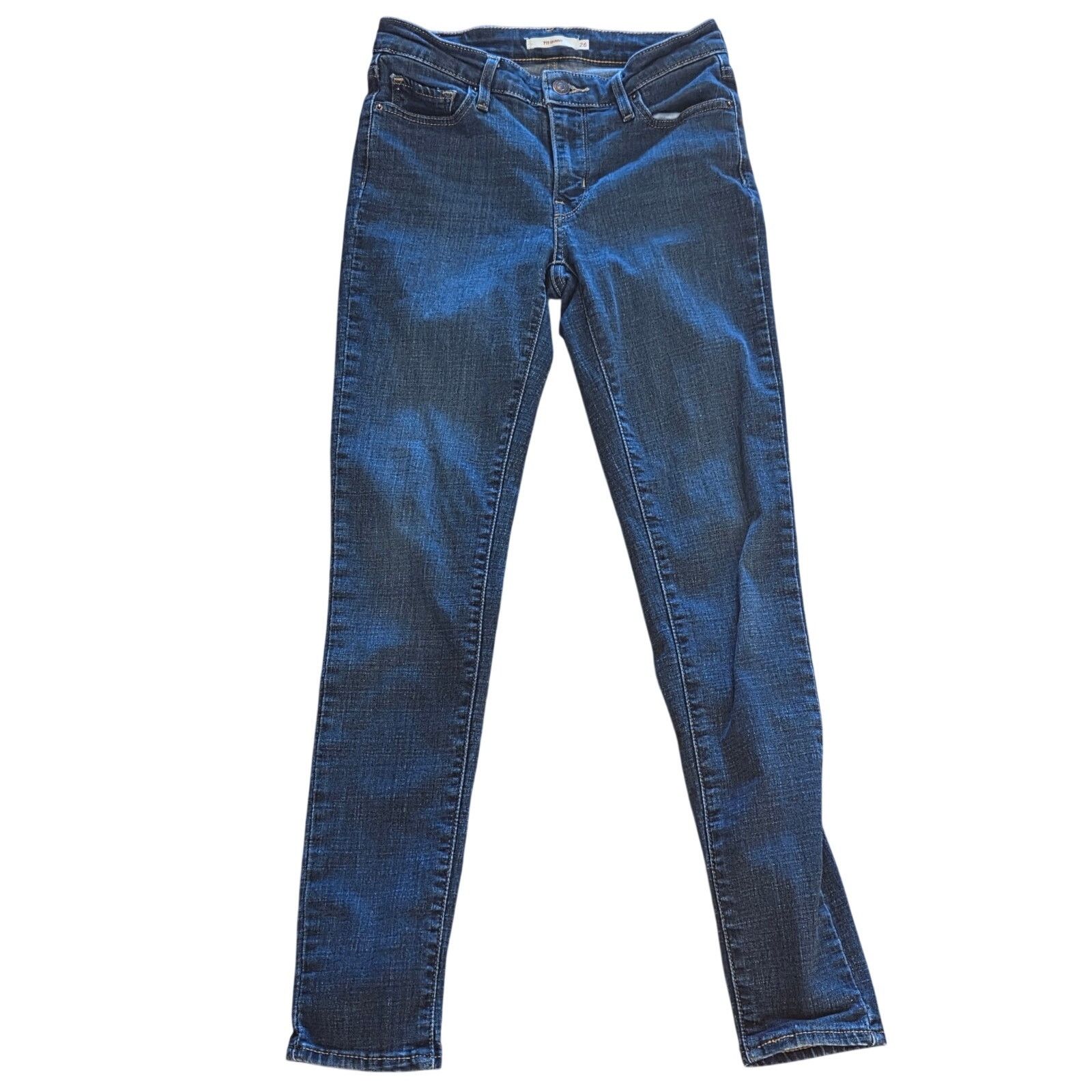 Levi's Fabulous Navy Blue Levi's Skinny Jeans - Size 26 Size 26" / US 2 / IT 38 - 1 Thumbnail