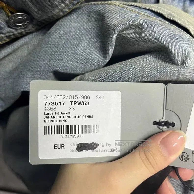 Balenciaga Balenciaga Blue Denim Letter Print Jacket. Size US XS / EU 42 / 0 - 3 Thumbnail