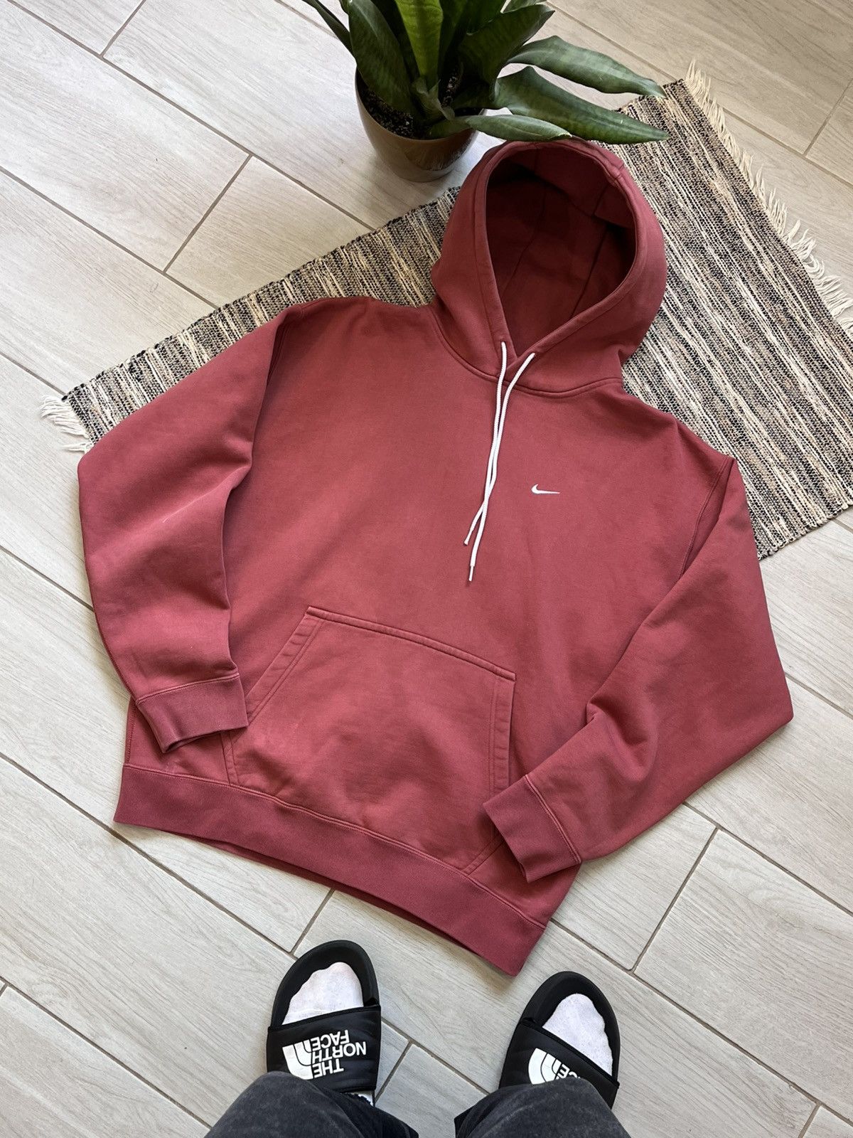 Nike × Vintage Nike Lab Fleece Hoodie Oversize Peach minimalistic logo Size US L / EU 52-54 / 3 - 1 Thumbnail
