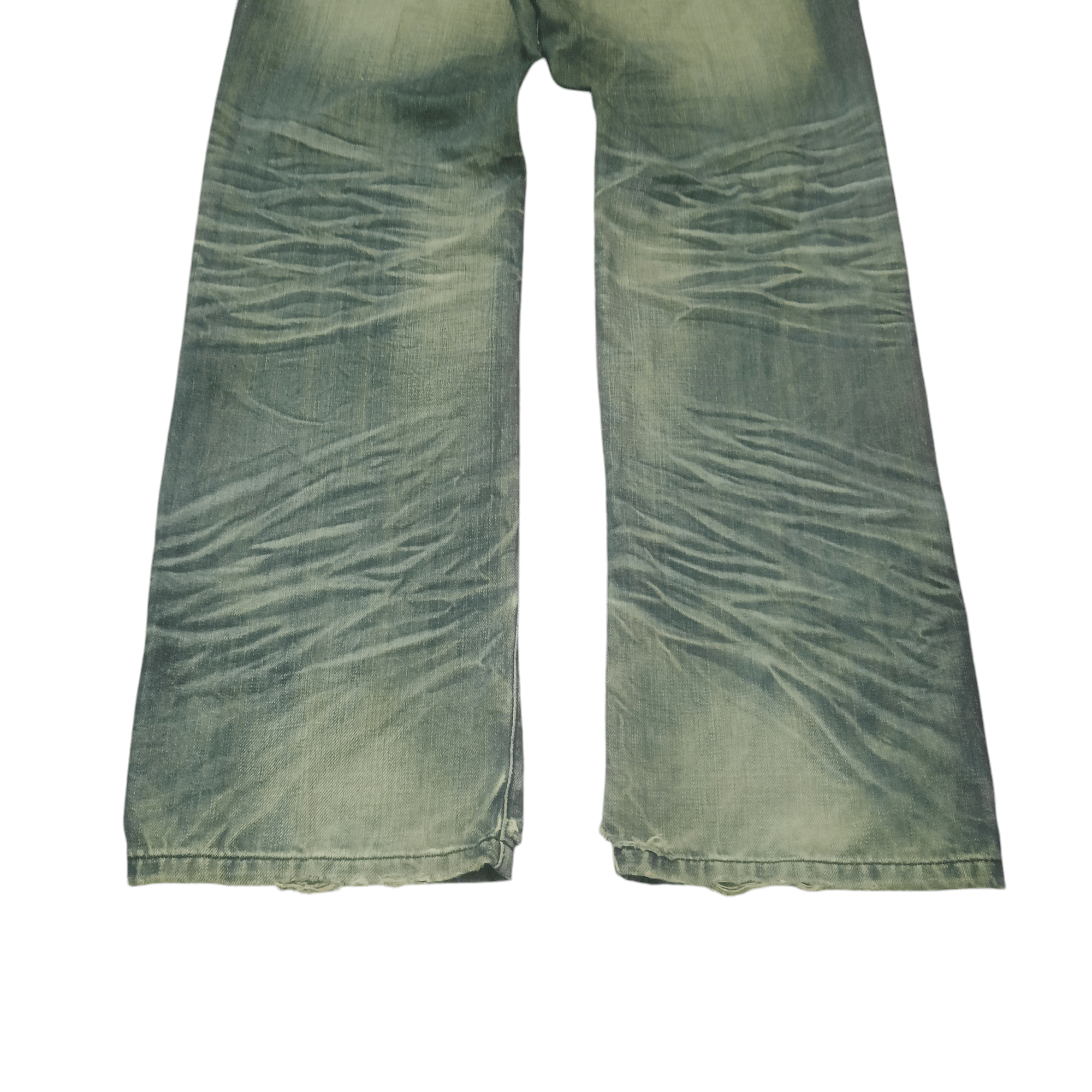 The GV Gallery Vintage New Boy London Flared Distressed Jeans Size US 34 / EU 50 - 19 Thumbnail