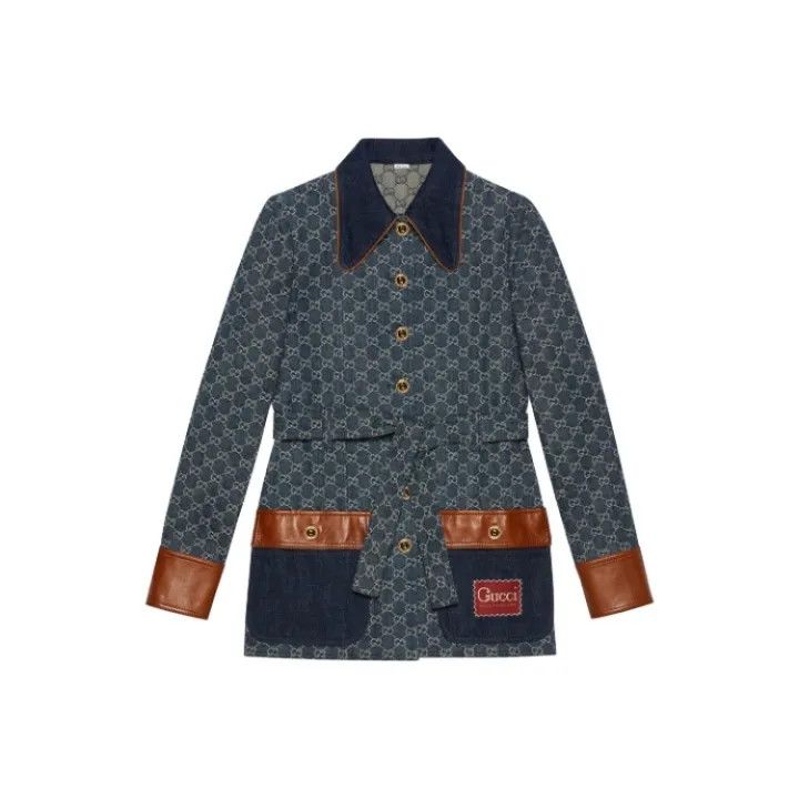 Gucci Gucci Organic Denim Jacket for Women Size L / US 10 / IT 46 - 1 Thumbnail