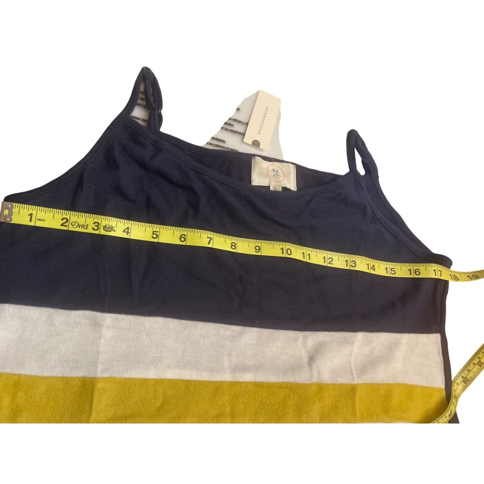 Other Ella Moss Womens Striped Maxi Dress Navy/Yellow XL Size XL / US 12-14 / IT 48-50 - 4 Thumbnail
