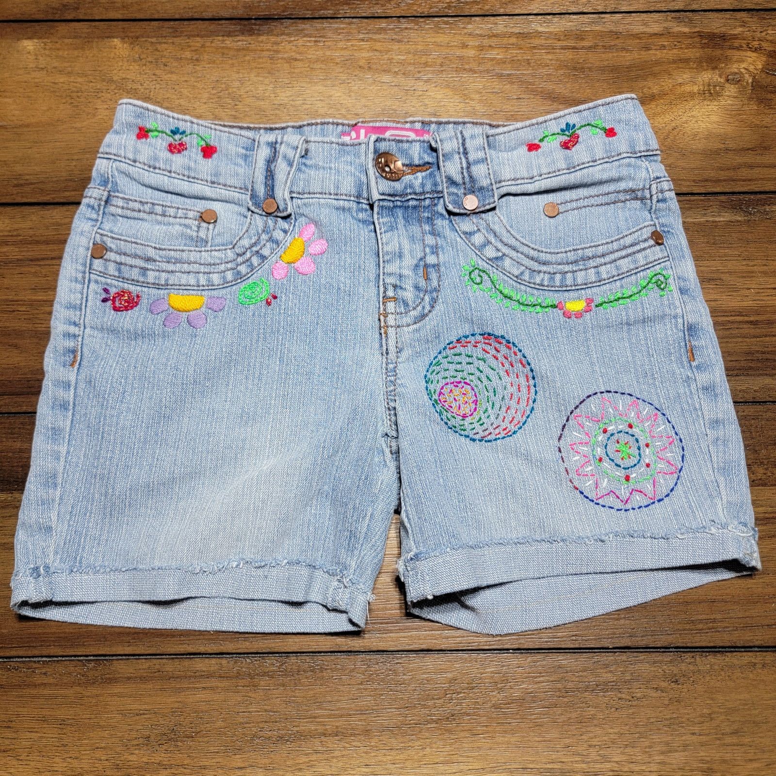 Other Glo Jeans Junior Denim Shorts w/ Embroidery - Size 3 Size 28" / US 6 / IT 42 - 1 Thumbnail