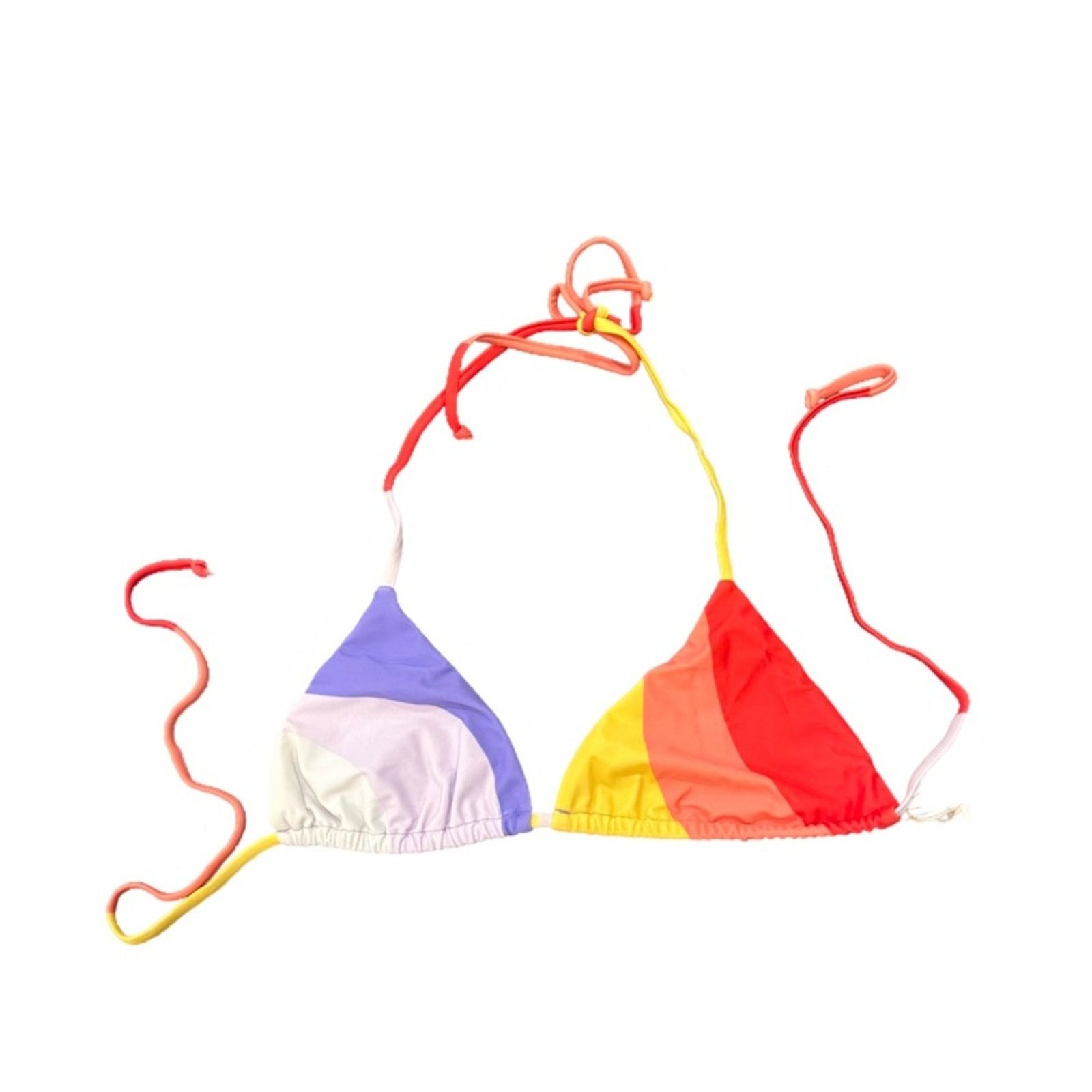 Mara Hoffman Mara Hoffman Rae Triangle Bikini Top - Rainbow Multi Size L Size ONE SIZE - 4 Thumbnail
