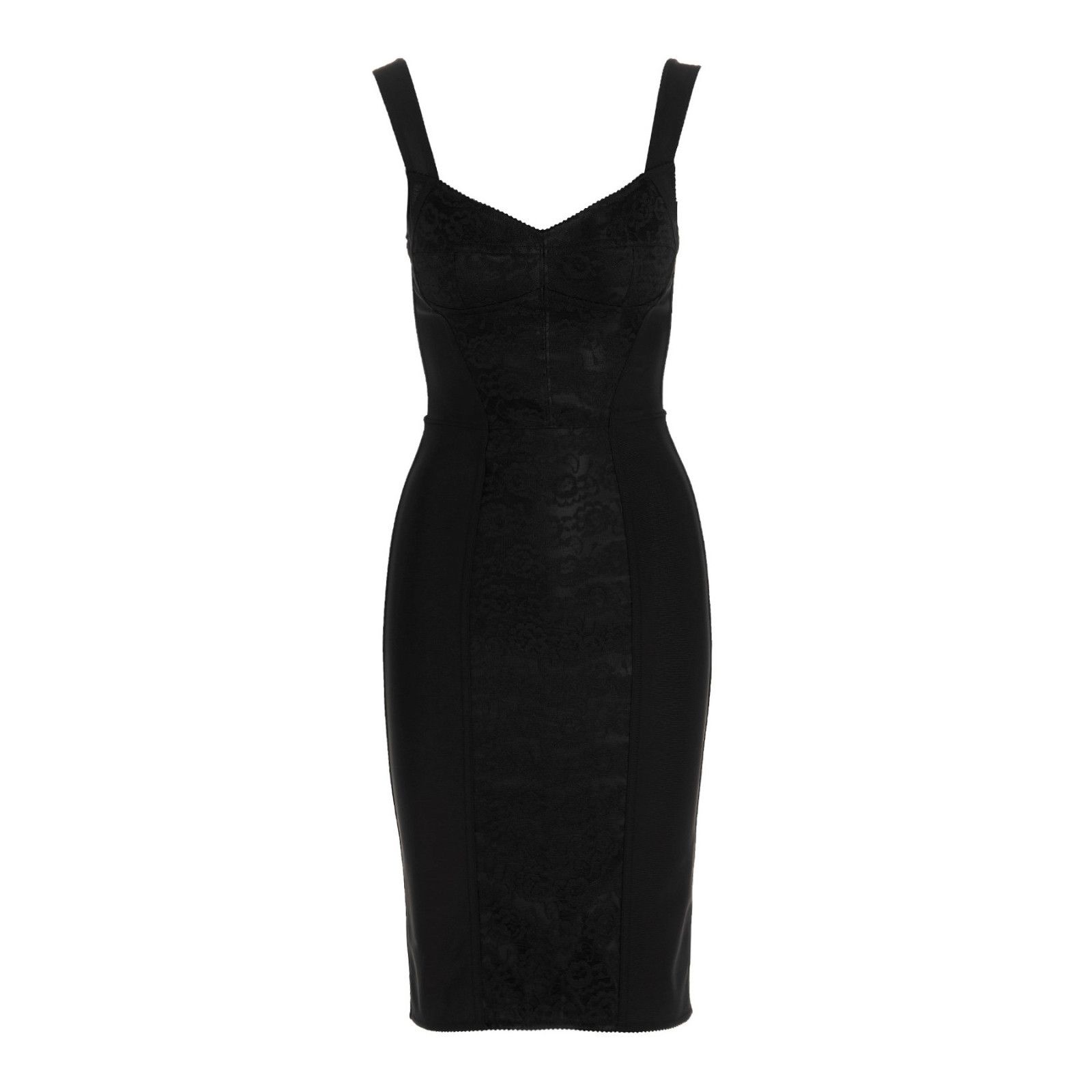 DOLCE&GABBANA Midi Corsetry Black Dress New & Authentic (Wom