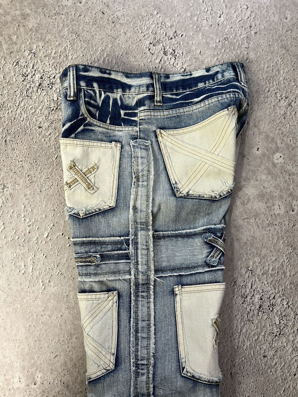 Japanese Brand × Junya Watanabe × Vintage Vintage PATCHWORK DENIM DISTRESSED SHORTS 2000s Size US 30 / EU 46 - 9 Thumbnail