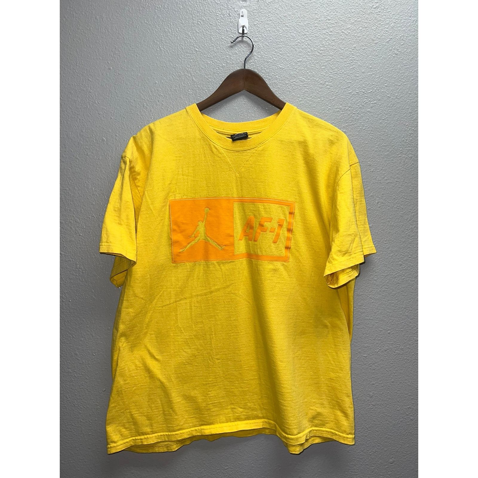 Jordan Brand Nike Air Jordan Shirt AF1 Air Fusion 1 Promo Yellow Tee L Size US L / EU 52-54 / 3 - 1 Thumbnail