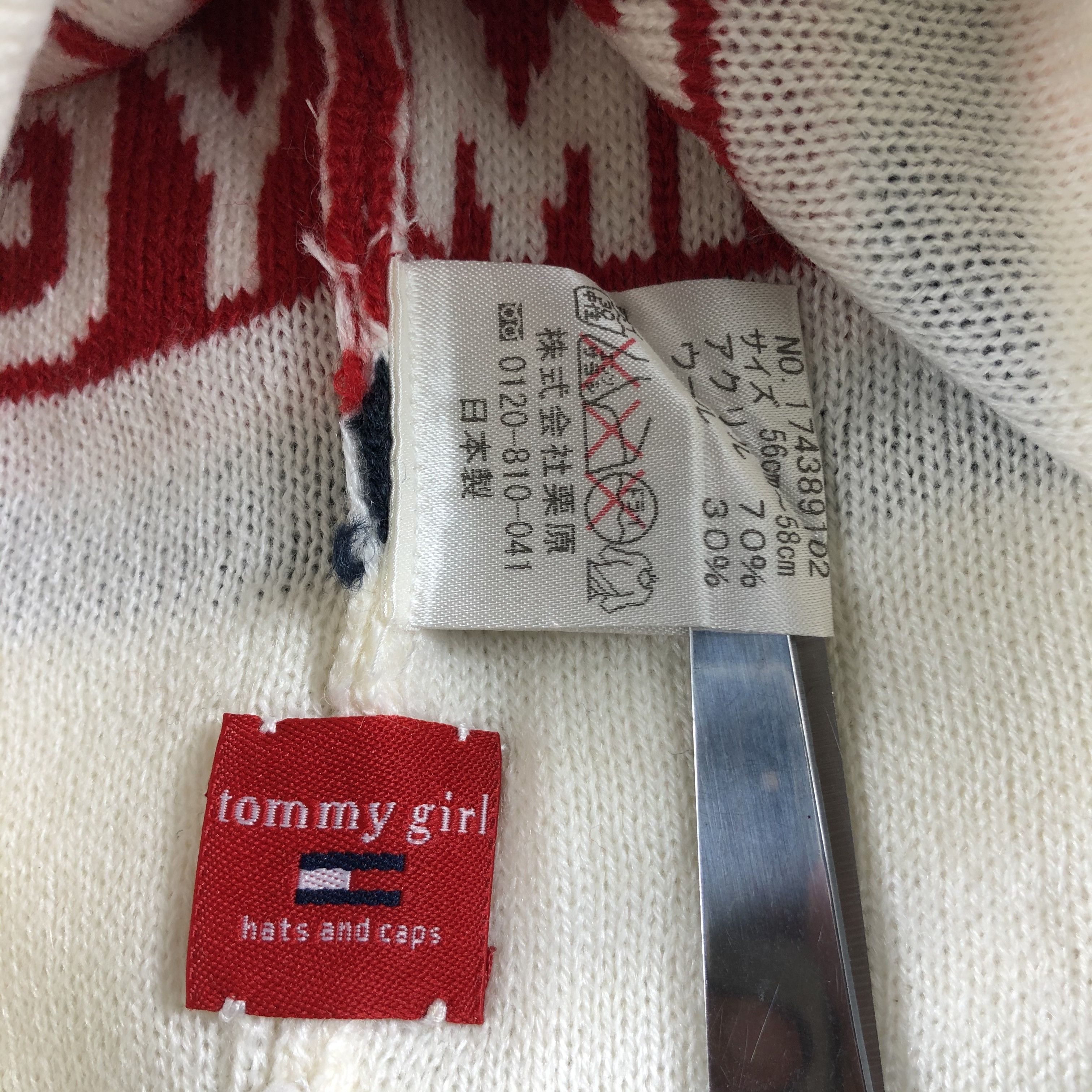 Vintage Womens Tommy Girl PomPom Beanie Snow Hat Snow Cap -D1184 Size ONE SIZE - 5 Thumbnail